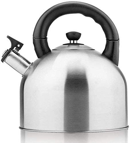 Premium 4L Stainless Steel Whistling Tea Kettle - 304 Food-Grade, Induction & Gas Stove Compatible, Automatic Whistle (Yellow) - Perfect for Home Kitchen, Camping & Office Use