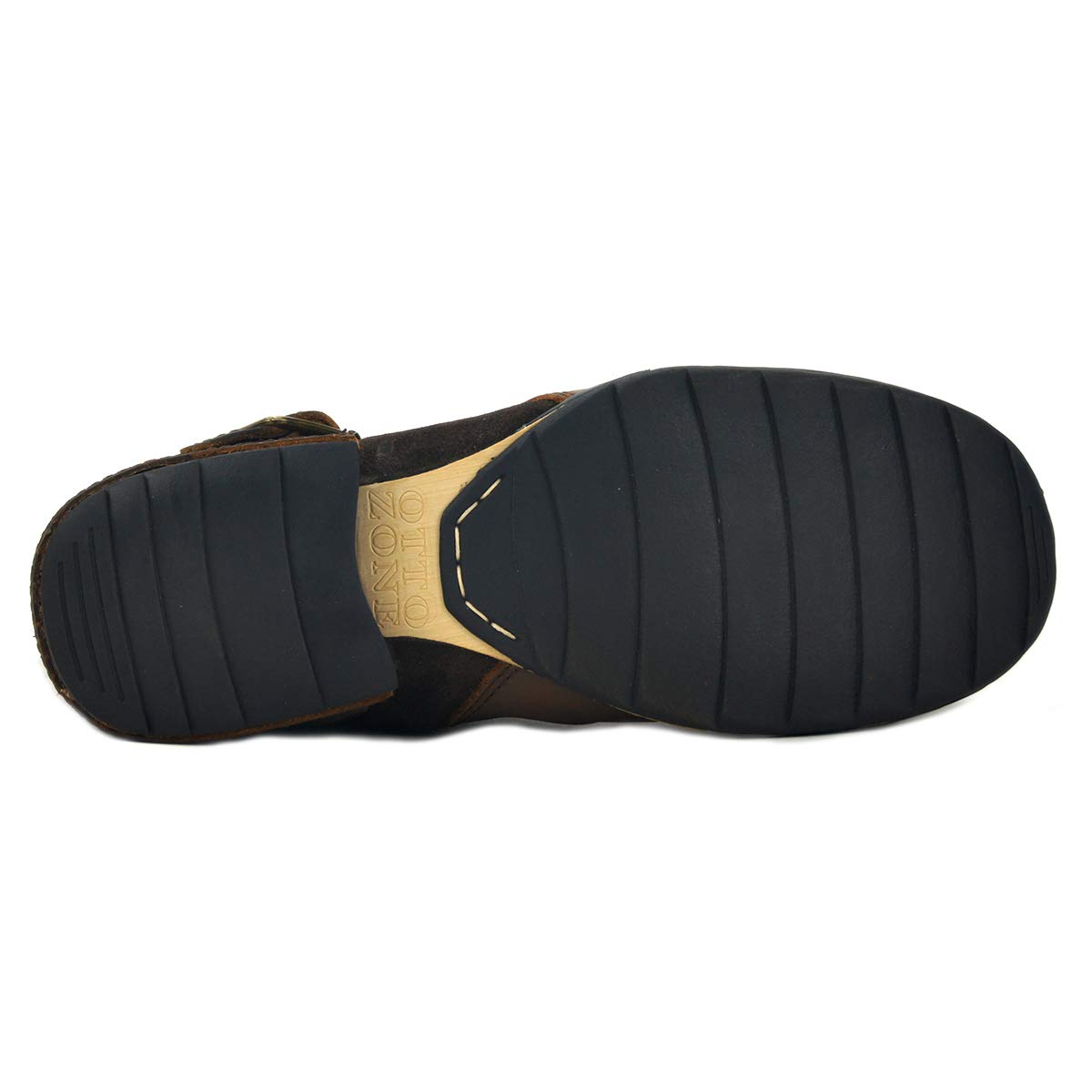 OSSTONE Men's Fashion Leather Chukka Boots with Zipper - Casual Motorcycle Shoes OS-5008-1-ABNH - Perfect for Riding, Daily Wear & Outdoor Activities