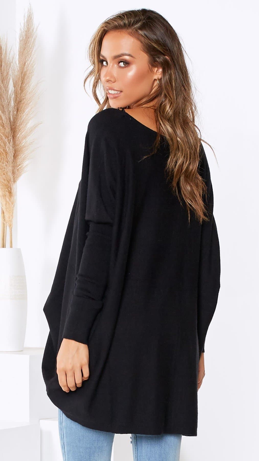 Amalia Knit Top for Women - Soft Stretch Casual T-Shirt, Black - Perfect for Everyday Wear, Office & Outings