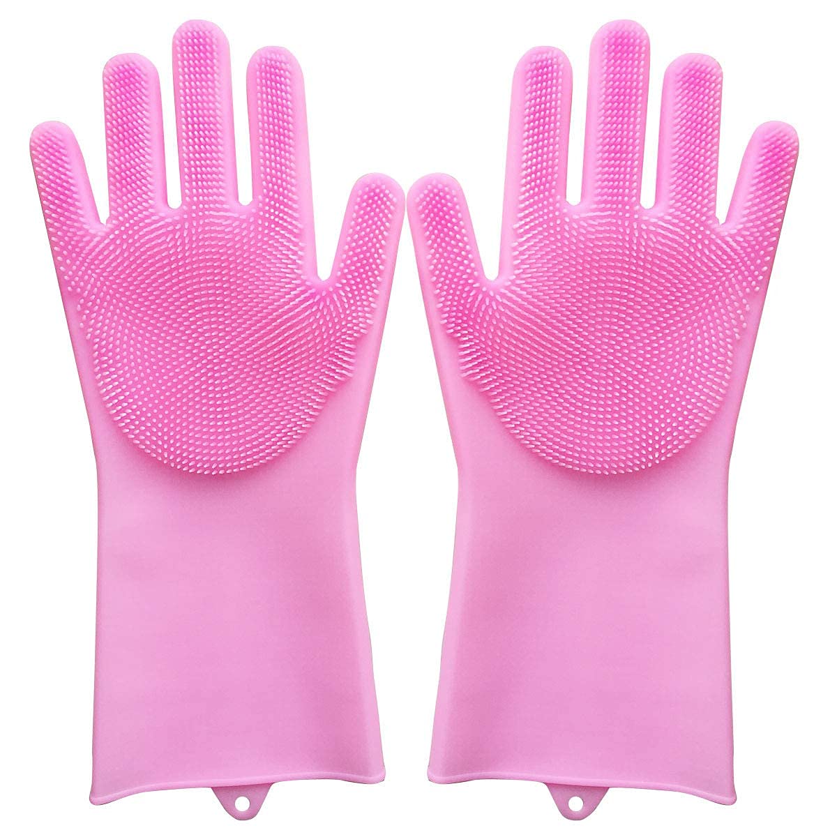 EQUVIA Pet Grooming & Cleaning Sponge Gloves - Silicone Scrubber Gloves for Dishwashing, Kitchen, Bathroom & Housework - Multipurpose Cleaning Gloves (1 Pair) - Perfect for Pet Bathing, Dish Cleaning & Household Chores