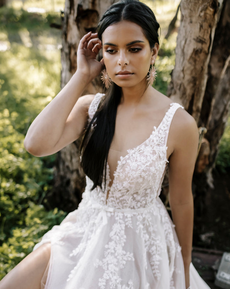 Elegant Bridal Earrings - Statement Star Design by Stephanie Browne | Perfect for Weddings, Prom & Special Occasions