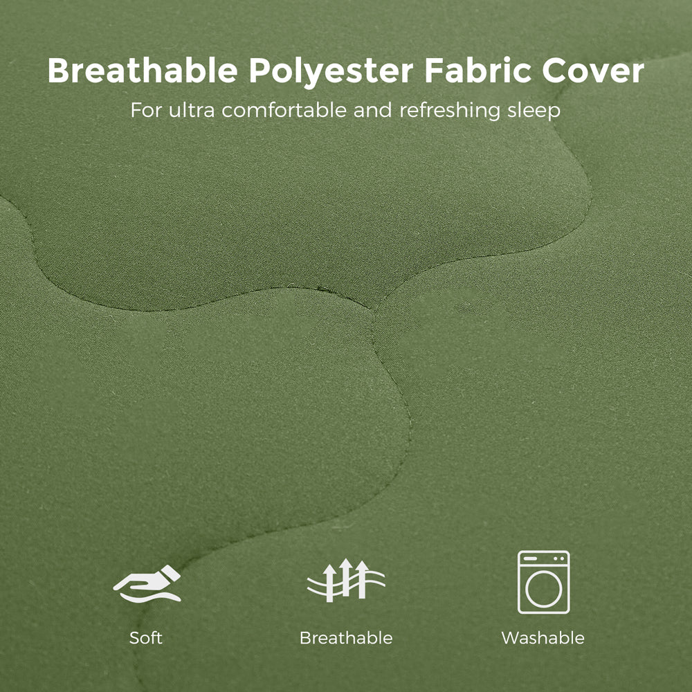 MAXYOYO Padded Japanese Floor Mattress - Green Foldable Roll Up Futon Mattress for Bedroom, Guest Room & Travel | Comfortable Floor Sleeping & Lounging