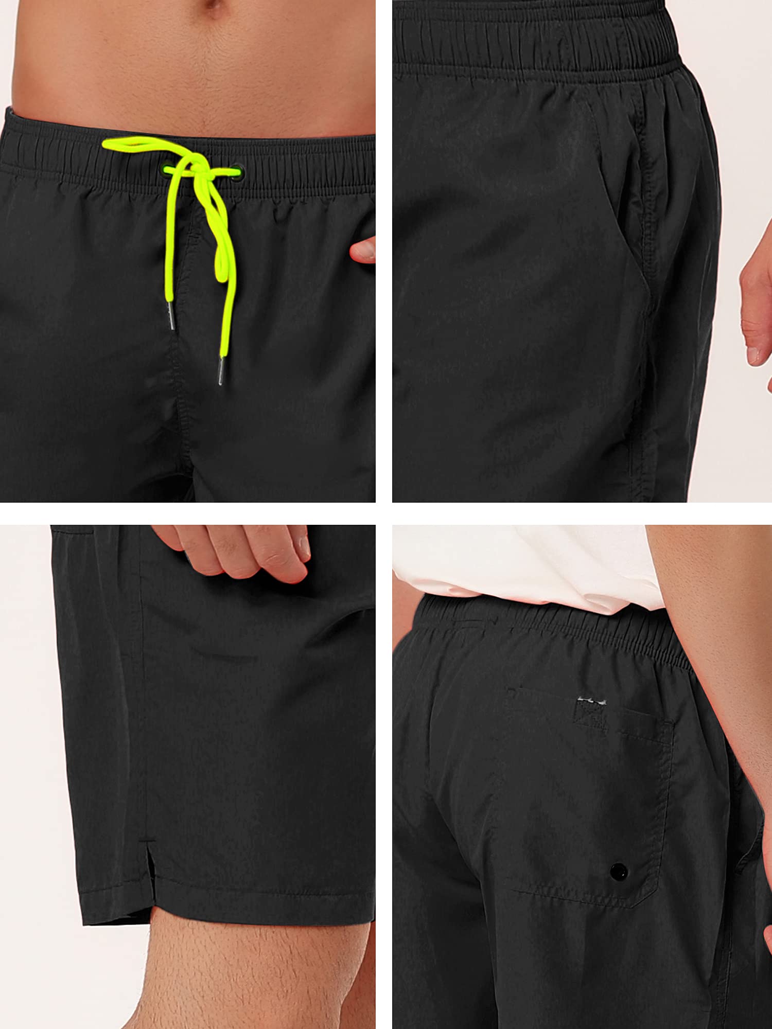 Lars Amadeus Men's Quick-Dry Swim Trunks with Drawstring & Mesh Lining - Comfortable Beach Shorts for Swimming, Surfing, and Summer Activities | Perfect for Pool, Vacation, and Water Sports