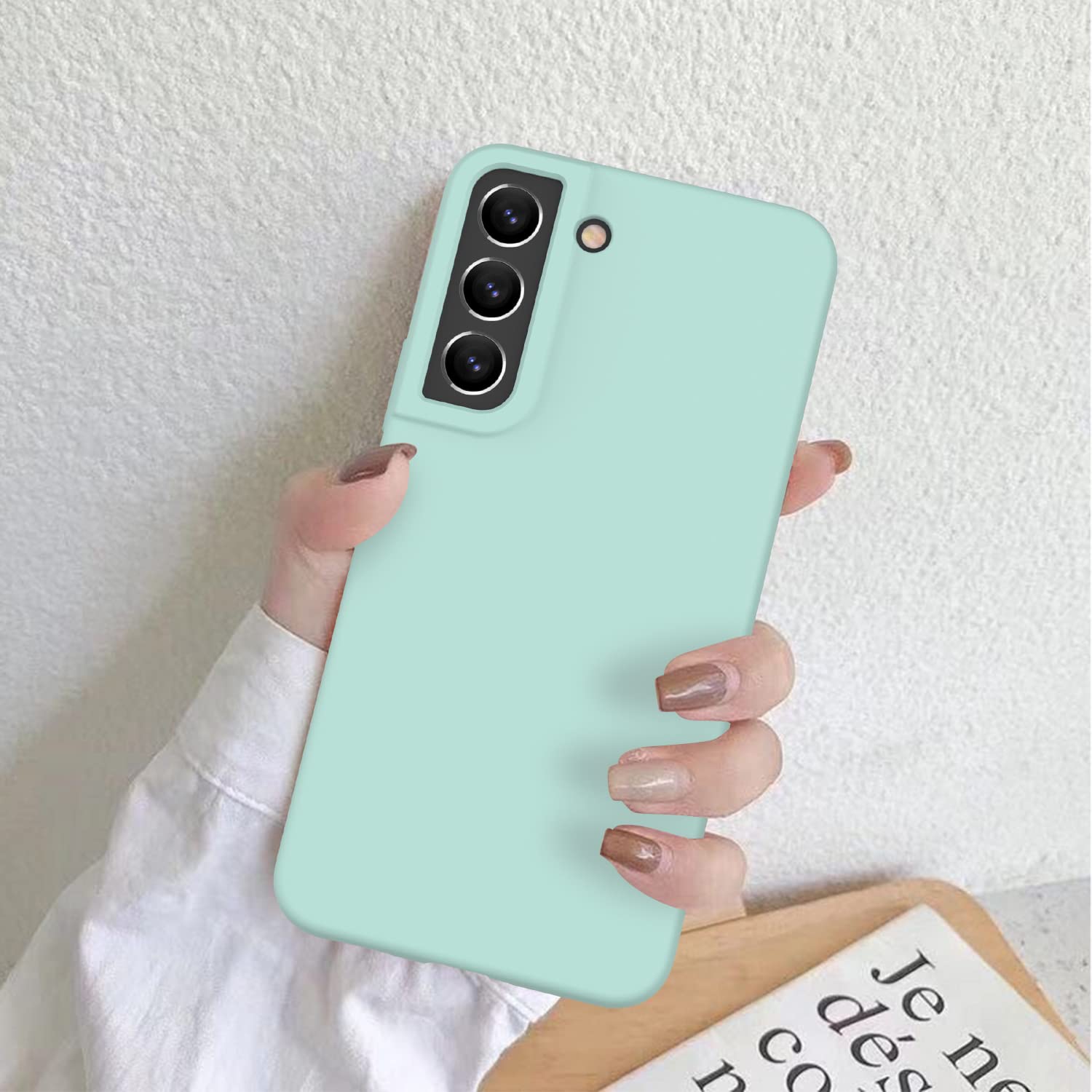 DEENAKIN Samsung Galaxy S22 Case - Soft Flexible Silicone Gel Cover with Shockproof Protection | Slim Fit Full Body Bumper Case for Samsung Galaxy S22 (Light Blue) | Perfect for Everyday Use, Travel & Outdoor Activities