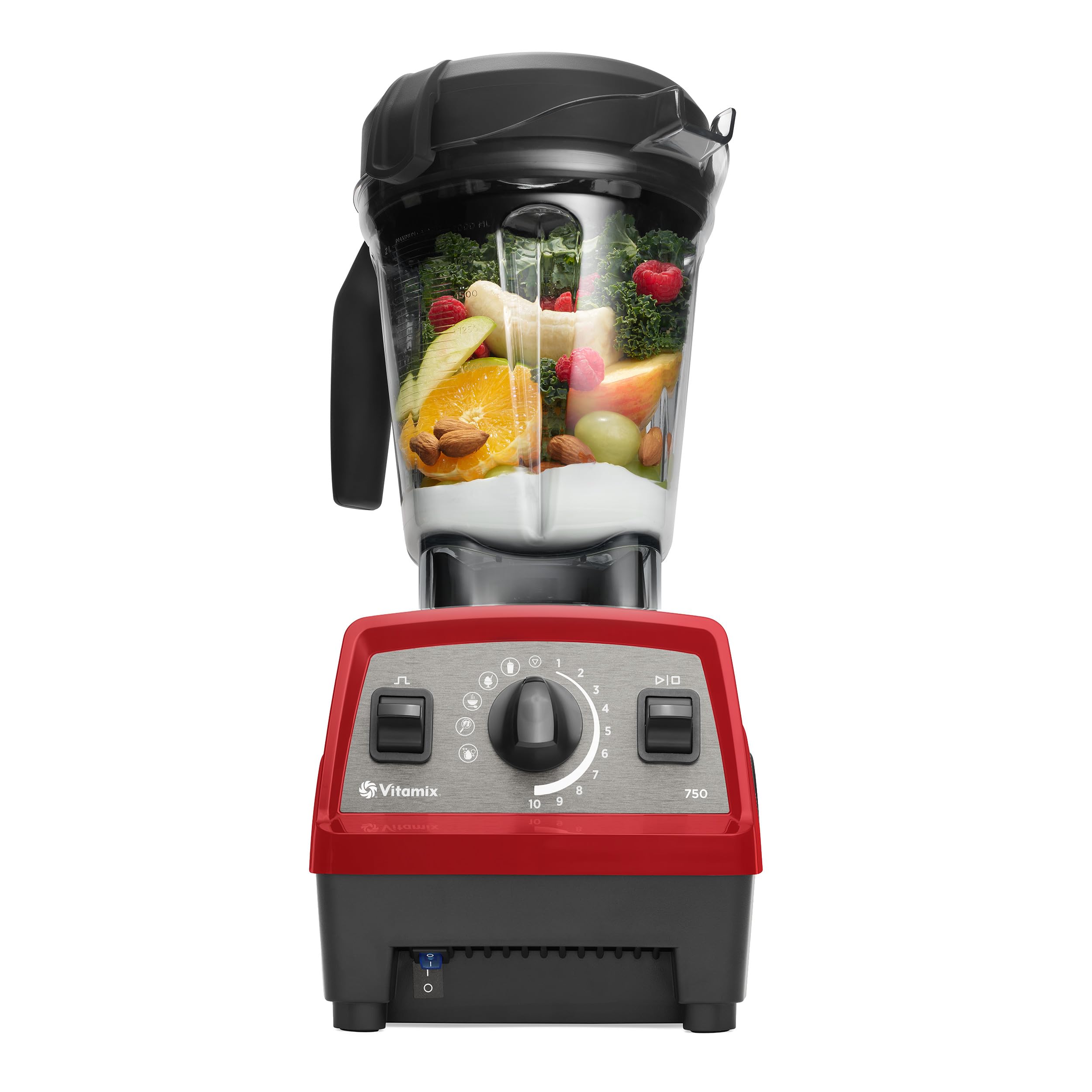 Vitamix Propel Series 750 Professional Blender - 64 oz Low-Profile Container, Red - High-Performance Smoothie & Food Processor for Home & Commercial Kitchens