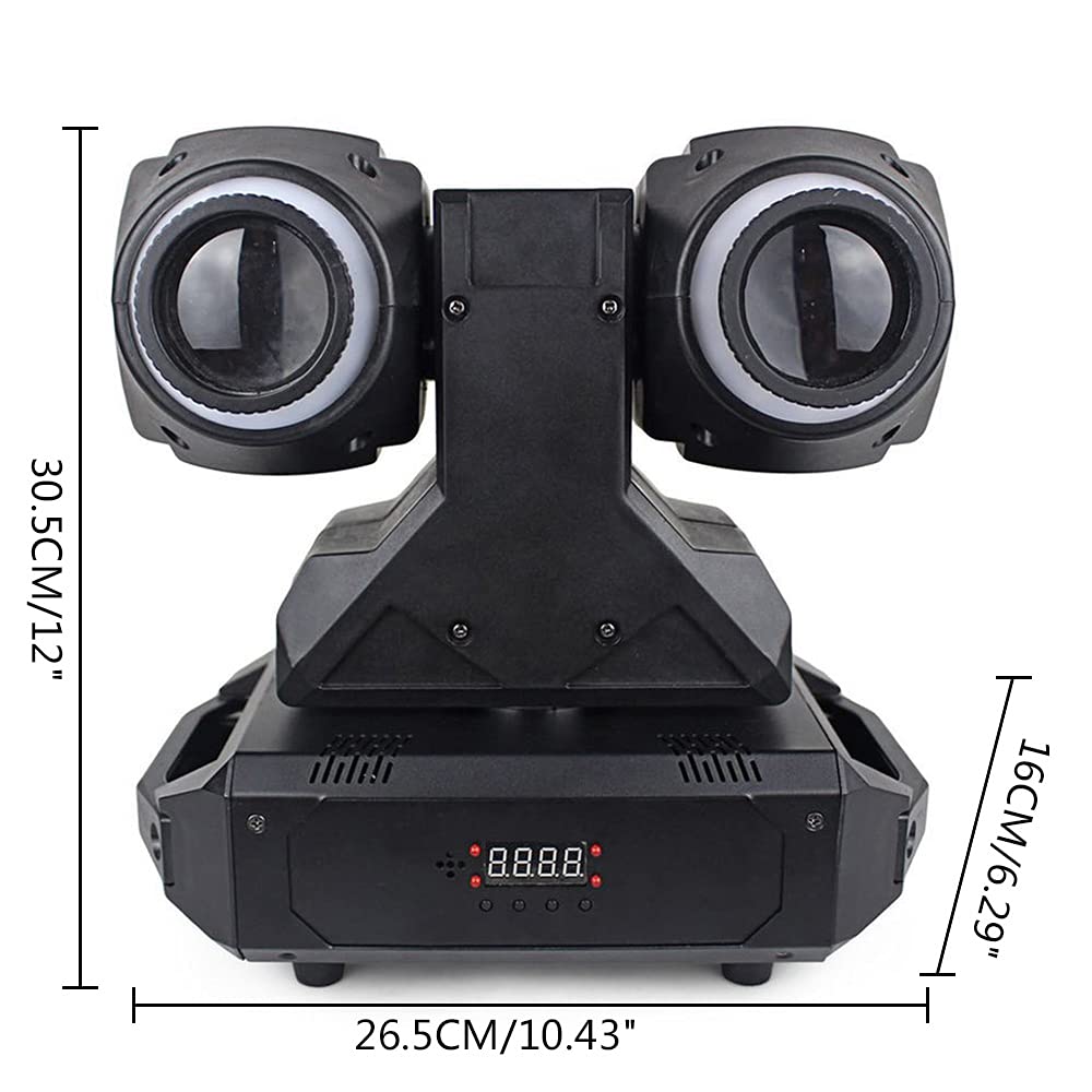Professional RGBW DMX512 LED Moving Head Light - Dual Arm Big Eyes Stage Light with Sound Activation for Disco, Wedding, Concert & Festival Events | Perfect for Uplighting, Pinspot Effects & Dynamic Stage Lighting