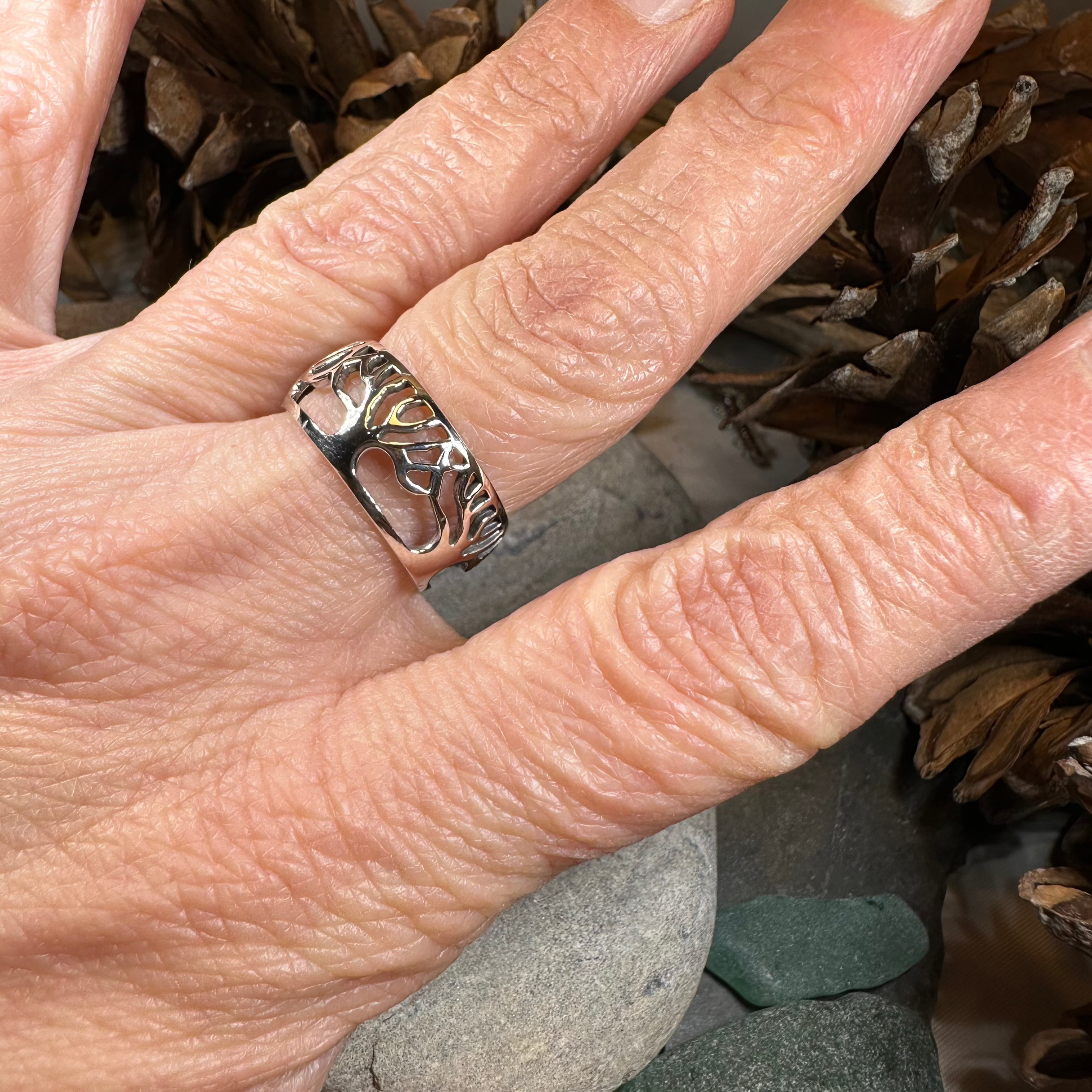 Freya Tree of Life Sterling Silver Ring for Women - Elegant Nature Inspired Jewelry Gift for Birthday, Anniversary & Spiritual Occasions