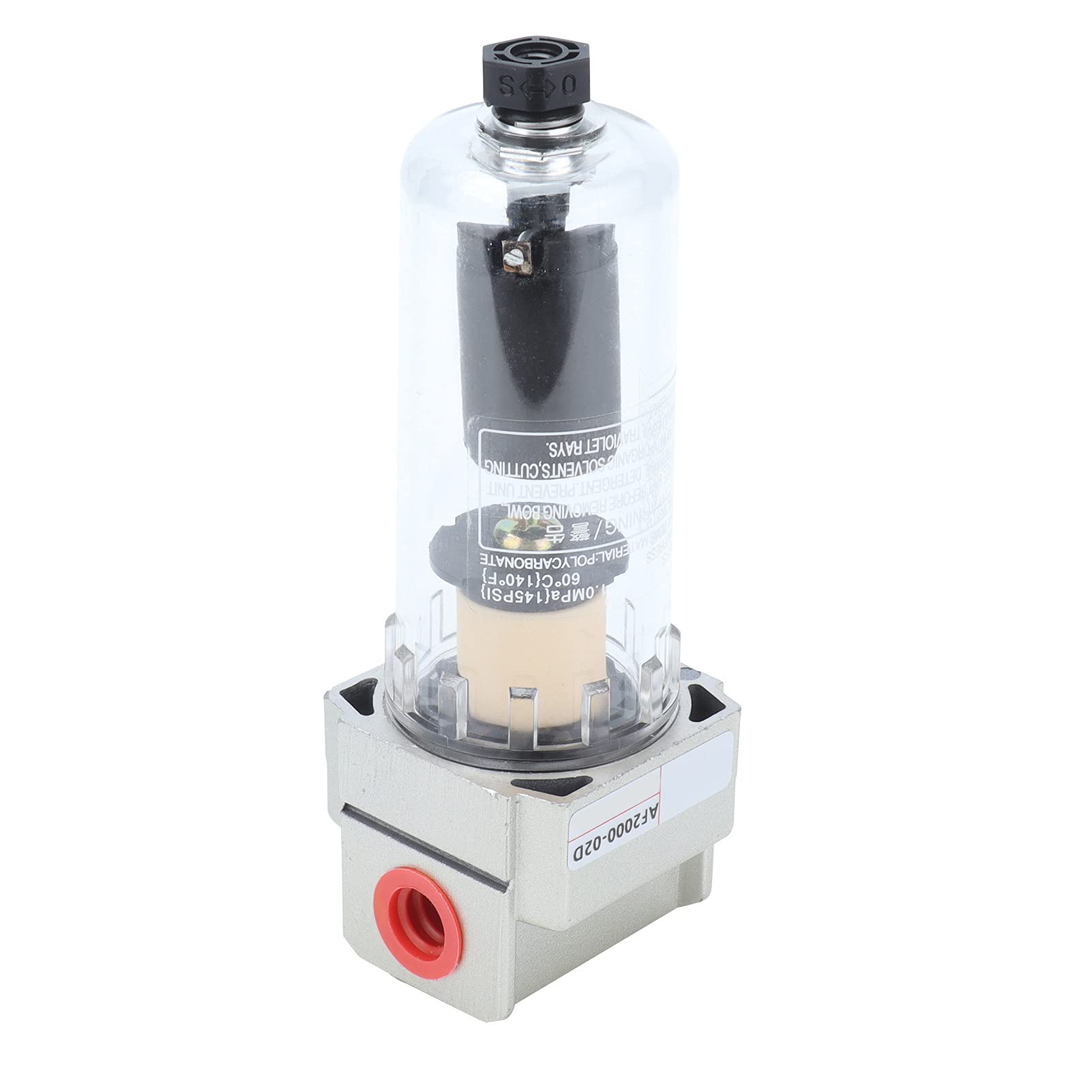 AF2000-02D PT1/4 Air Compressor Moisture Trap Filter with Particulate Cleaner - Replacement for Water Separator, Ideal for Pneumatic Tools & Spray Painting Systems