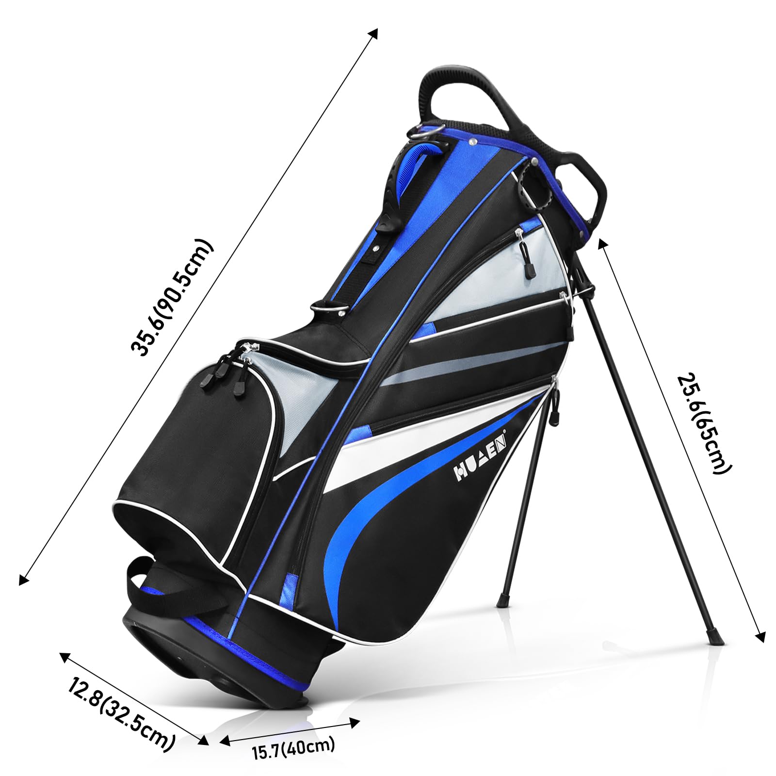Lightweight 7-Way Divider Golf Stand Bag for Men - Navy Blue Portable Walking & Riding Golf Bag with Dust Cover & Comfortable Strap - Perfect for Golf Course, Driving Range & Travel