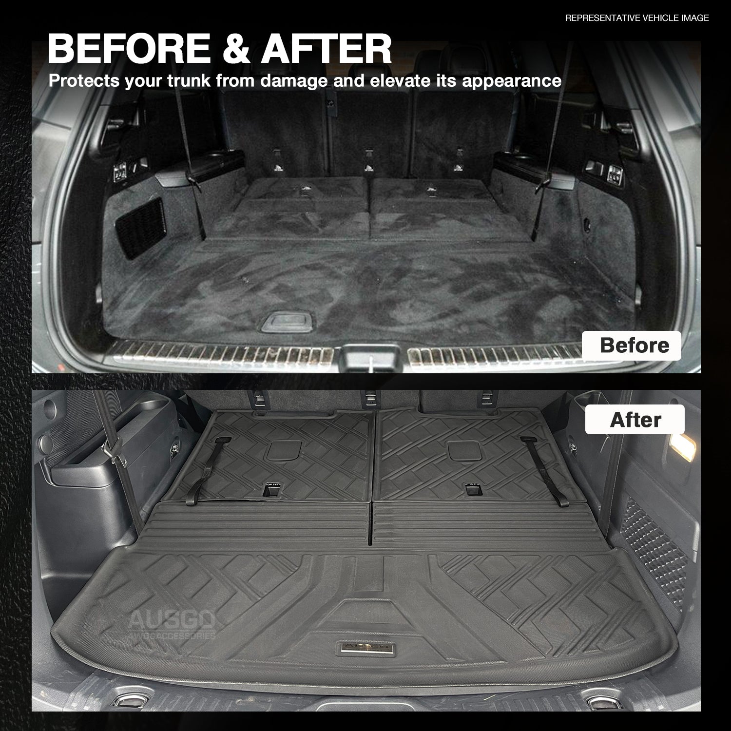 Ford Everest 7-Seat Boot Liner (2022 & Newer Models) - Custom Fit Cargo Mat for SUV Trunk Protection - Perfect for Road Trips, Camping & Family Travel