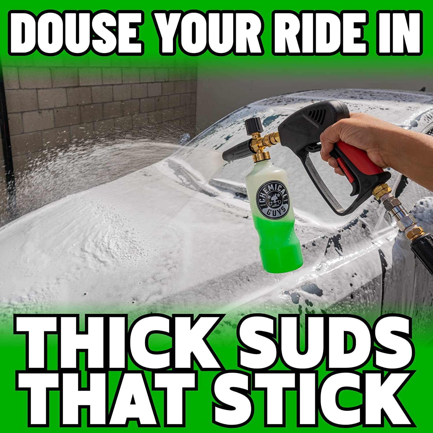 Chemical Guys HOL169 16-Piece Car Wash Kit with Foam Cannon, Bucket & 6 Cleaning Chemicals (16oz Each) - Perfect for Car & Truck Lovers, DIY Detailing & Pressure Washer Use - Ideal Gift for Dad, Birthday & Car Enthusiasts - Complete Auto Detailing Kit for Home & Professional Use