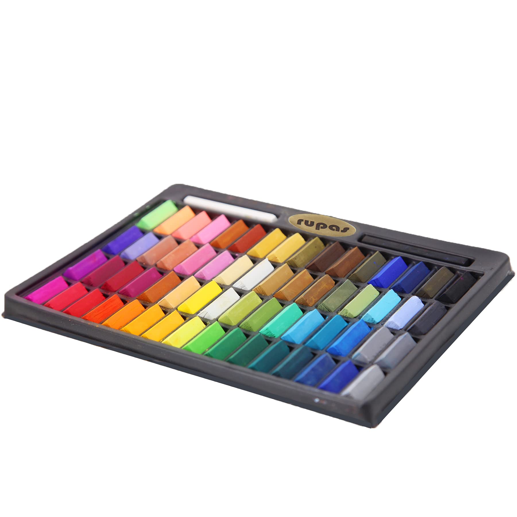 64-Color Soft Dry Pastel Chalk Set - Square Non-Toxic Art Chalks for Kids & Adults - Perfect for Drawing, Sketching, and Chalkboard Art