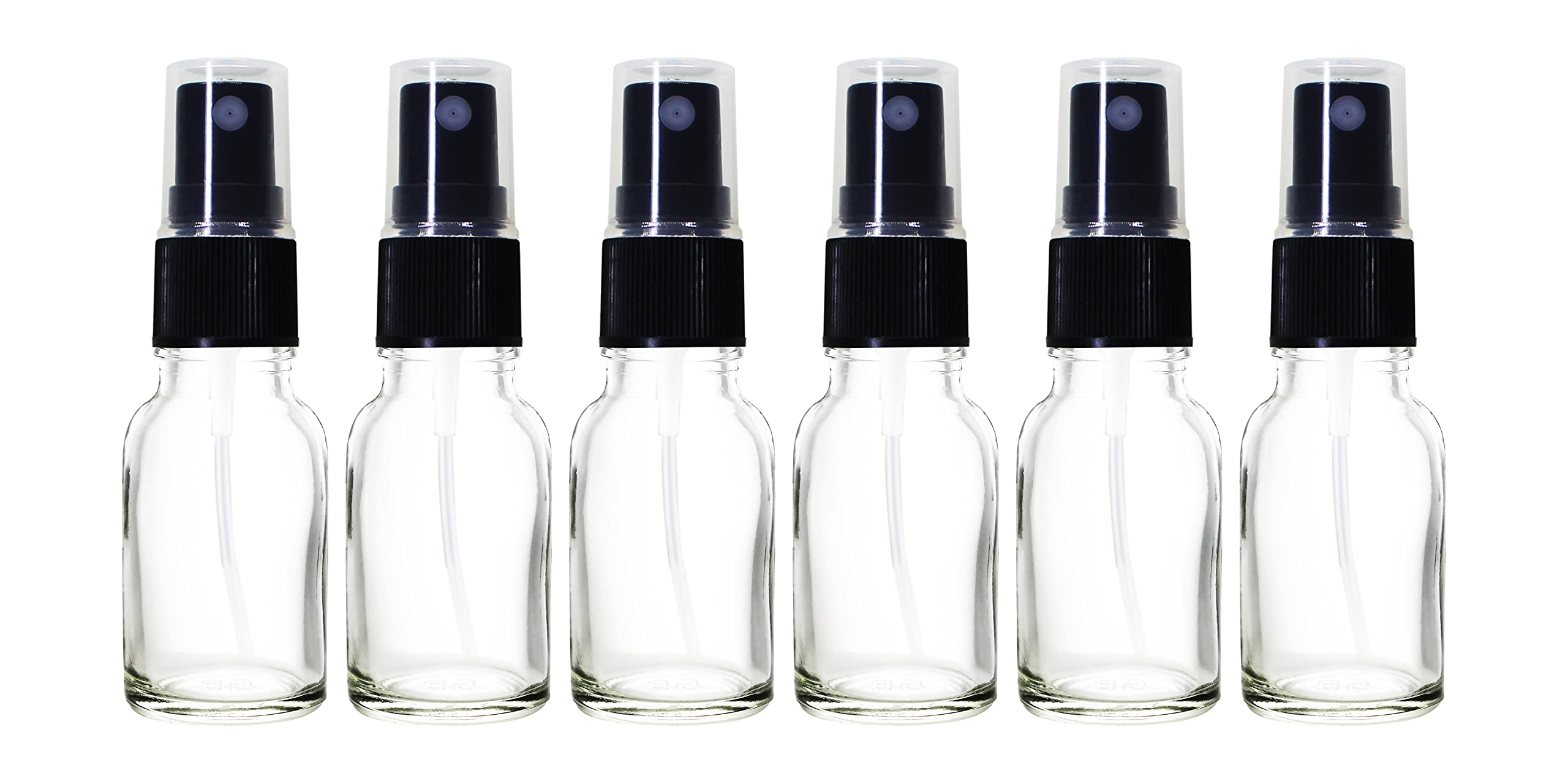 Refillable 15ml Clear Glass Fine Mist Spray Bottle with Pump for DIY Perfume, Essential Oils, Aromatherapy Blends & Beauty Products - Perfect for Travel, Home Spa & Skincare Routine (Pack of 3)