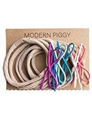 Suede Baby Bow Set of 7 - Bright Nude Nylon Headband for Newborns, Infants, and Toddlers - Perfect for Photo Shoots, Birthday Parties, and Everyday Outfits
