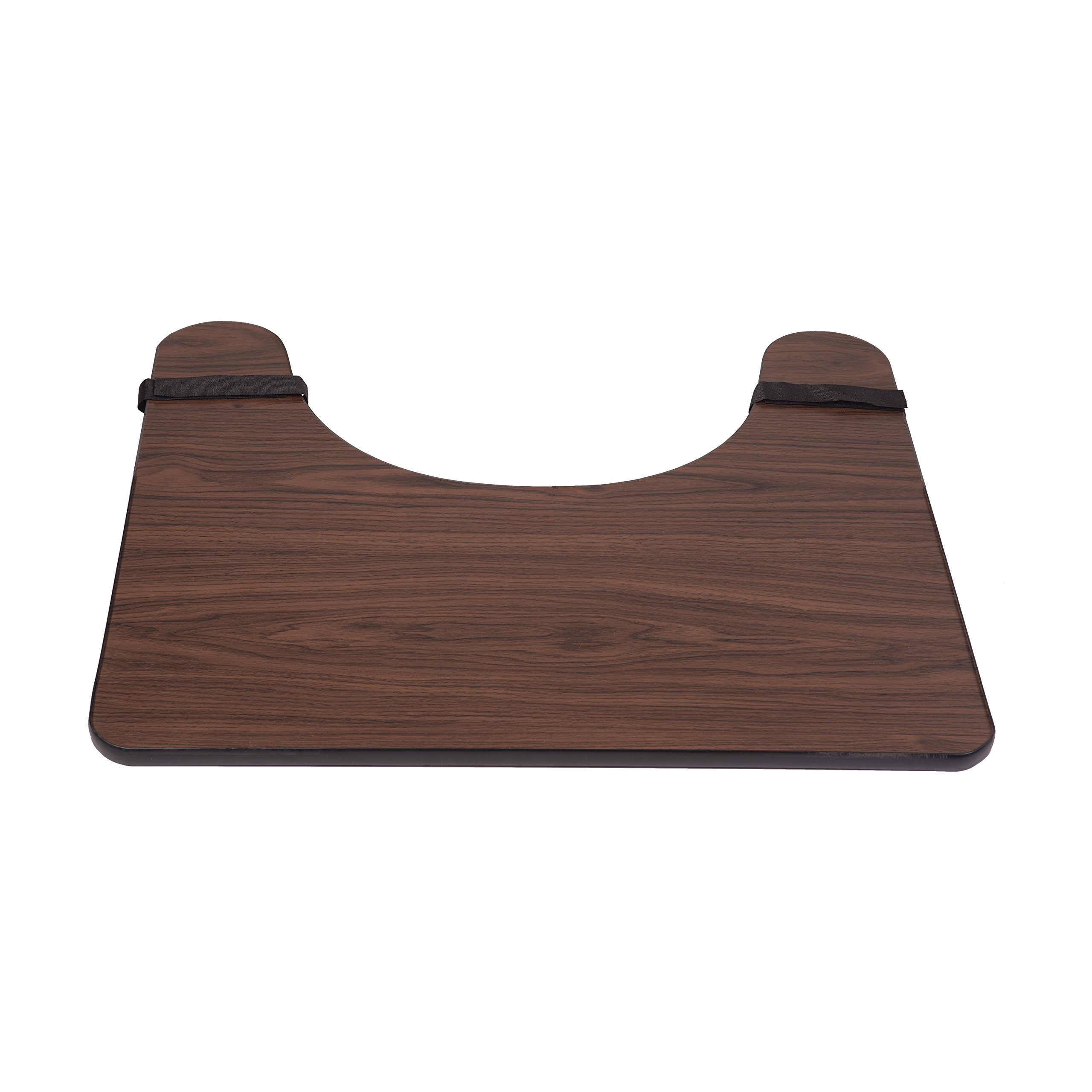 DMI Hardwood Wheelchair Lap Tray - Removable & Adjustable Wheelchair Table Tray for Seniors & Adults - Lightweight & Durable Wheelchair Accessory for Eating, Reading & Working (1 Count)