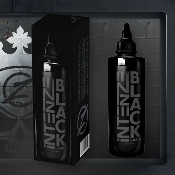 Intenze Black Label Tattoo Ink - Professional Grade, Vegan & Sterile for Tattoo Artists - Perfect for Fine Line, Shading & Color Packing