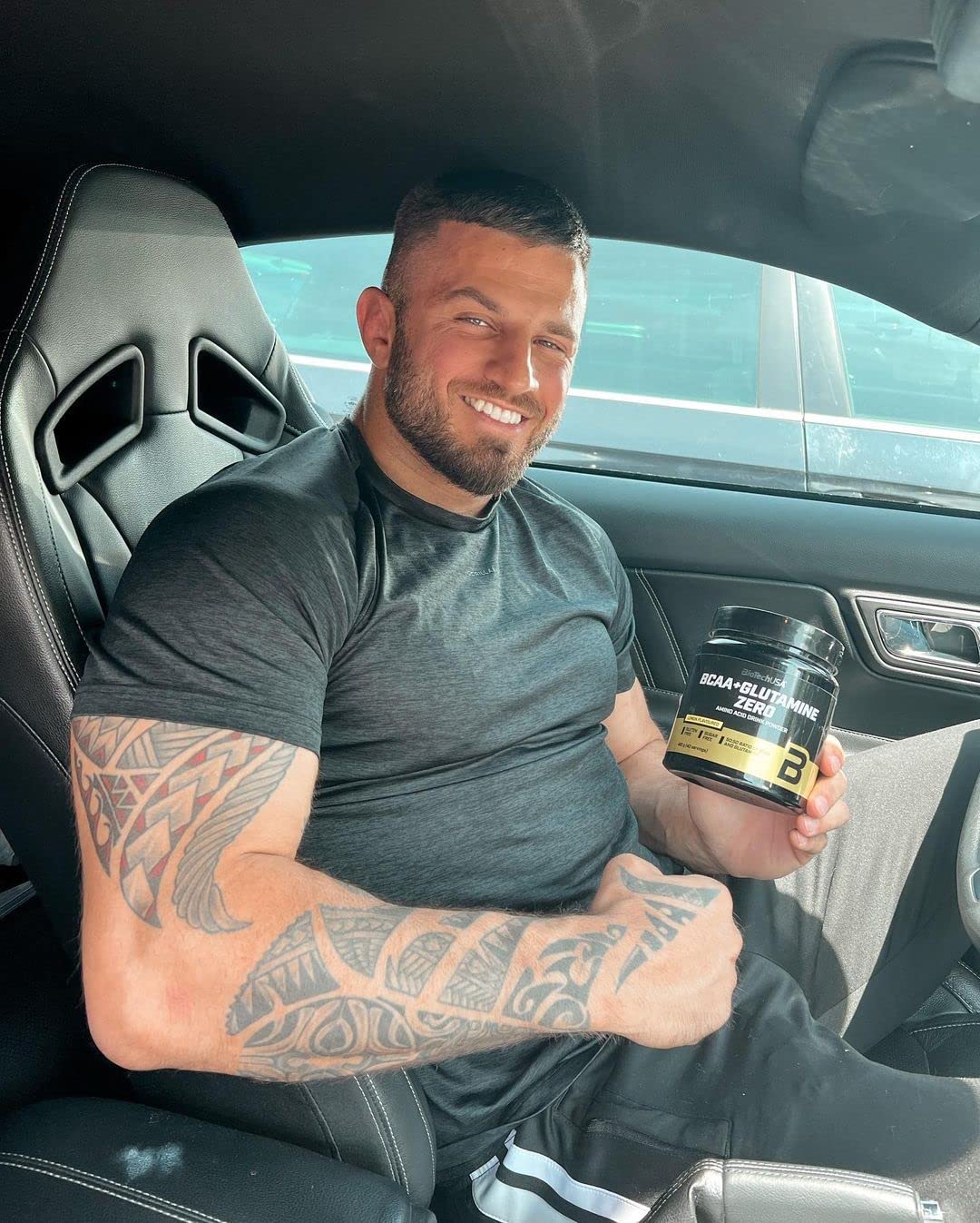 BioTechUSA BCAA + Glutamine Zero Powder - 480g Orange Flavor for Muscle Recovery & Endurance | Pre & Post Workout Supplement for Athletes & Fitness Enthusiasts