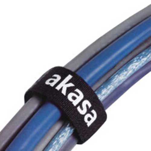 Akasa AK-TK-02 Nylon Cable Organizer Kit - Wire Management for Home & Office - Perfect for Desks, TVs, and Electronics Cable Tidy