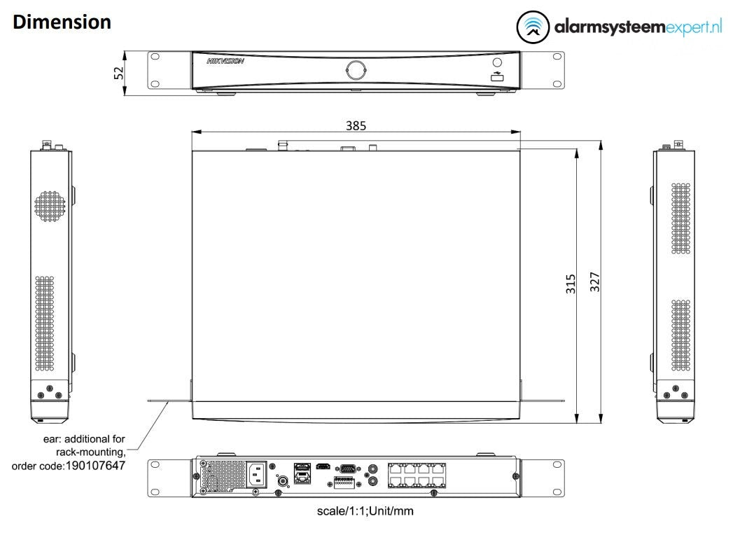 Hikvision DS-7608NXI-I2/8P/S 8-Channel 4K AcuSense NVR with 8-Port PoE - Ideal for Home & Business Security Surveillance Systems