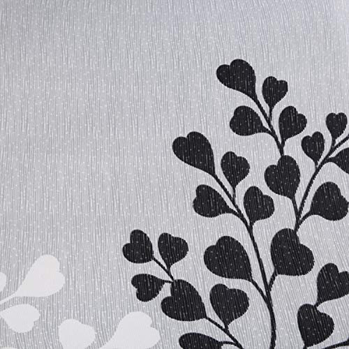 Clr 130 Black+white+gray Leaves