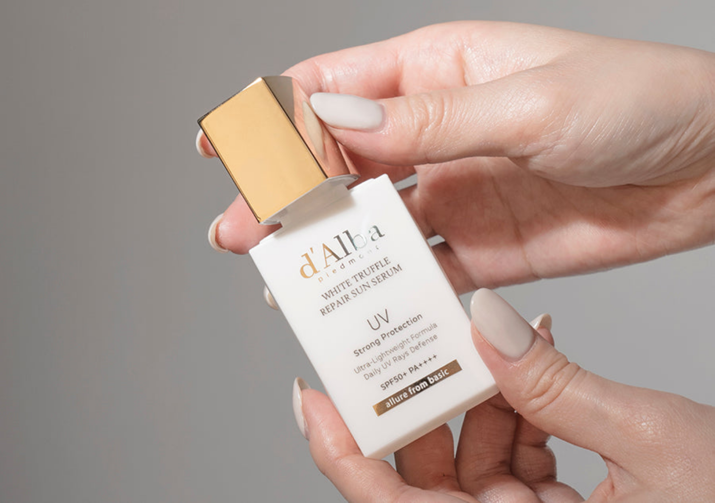 d'Alba White Truffle Repair Sun Serum 35ml SPF50+ PA++++ - Korean Skincare for Brightening & Anti-Aging - Daily UV Protection for Face - Perfect for Summer & Outdoor Activities