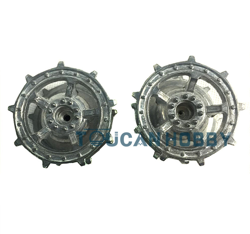 1/16 Henglong German King Tiger 3888A RC Tank Metal Parts Set - Road Wheels, Tracks, Sprockets & Recoil Barrel Unit | Replacement Parts for RC Tank Models | Battle Simulation & Collection Display