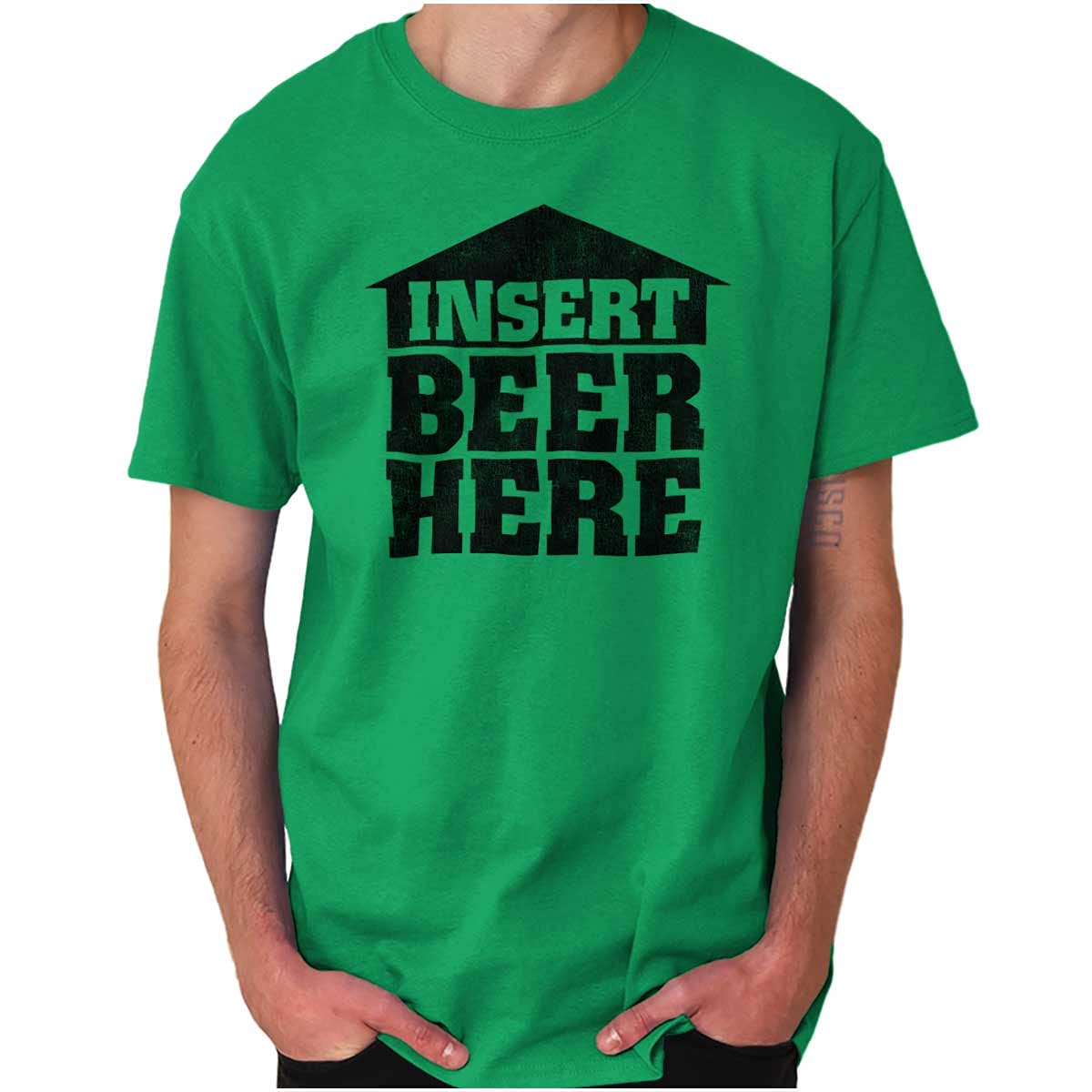 Funny 'Insert Beer Here' Graphic T-Shirt for Men & Women - Perfect for Parties, Bars & Casual Wear