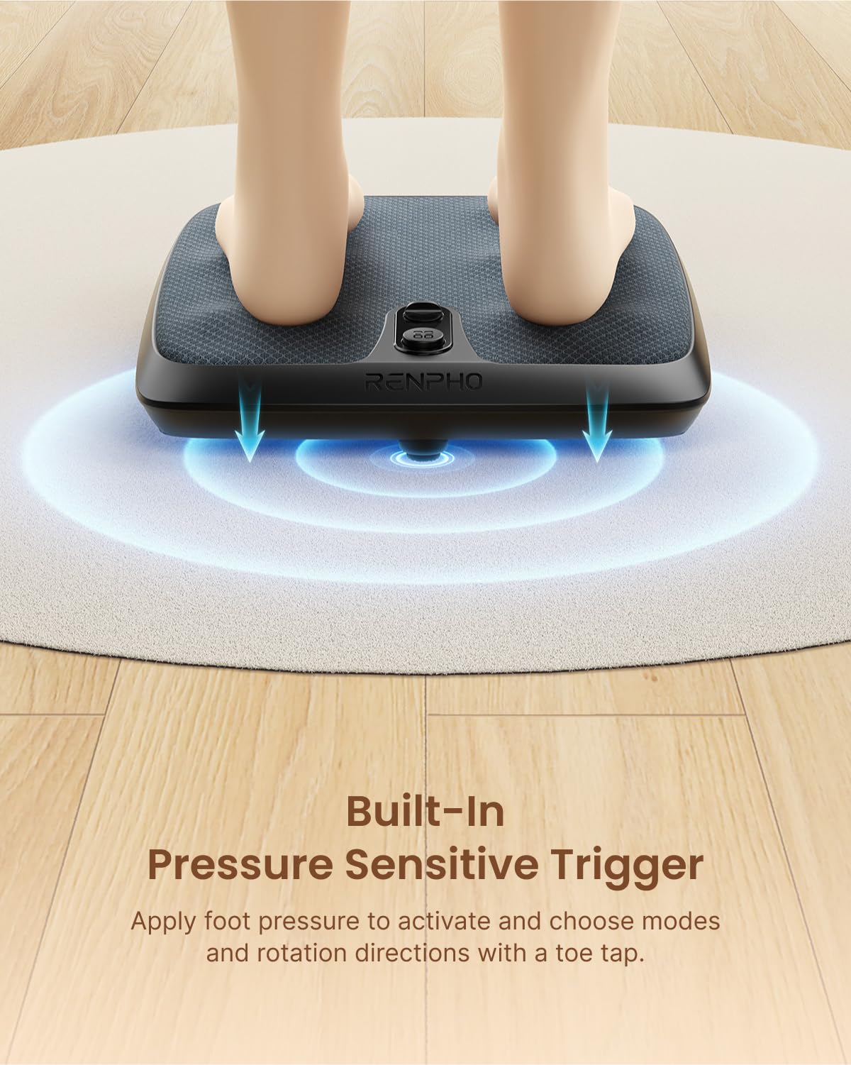 RENPHO FSA Eligible Shiatsu Heated Foot Massager with Heat - Plantar Fasciitis Relief, Gifts for Women, Men & Seniors - Perfect for Home Relaxation, Office Stress Relief & Post-Workout Recovery
