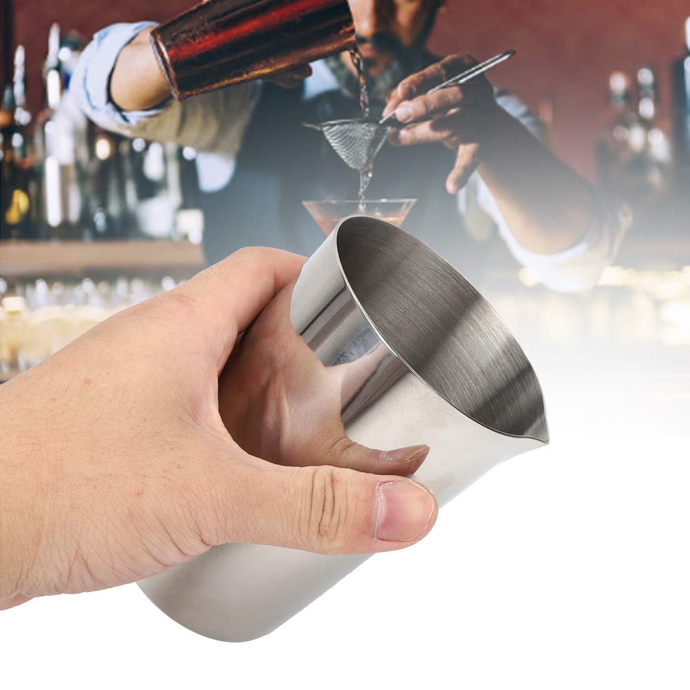 Premium Stainless Steel Cocktail Mixing Cup 500ml - Bartender Tools for Wine & Drink Stirring - Ideal for Home Bars, Parties & Professional Use (Silver)