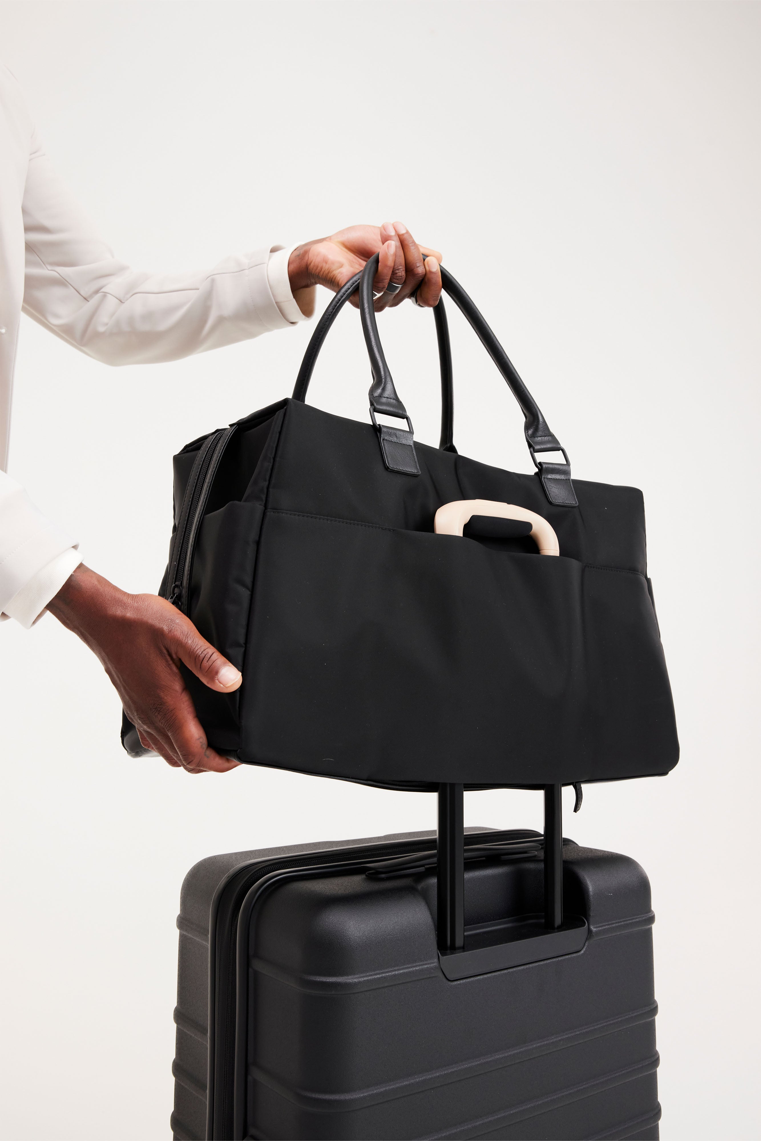 Premium Black Commuter Duffle Bag - Waterproof Travel & Gym Backpack for Men & Women | Perfect for Business Trips, Workouts & Weekend Getaways