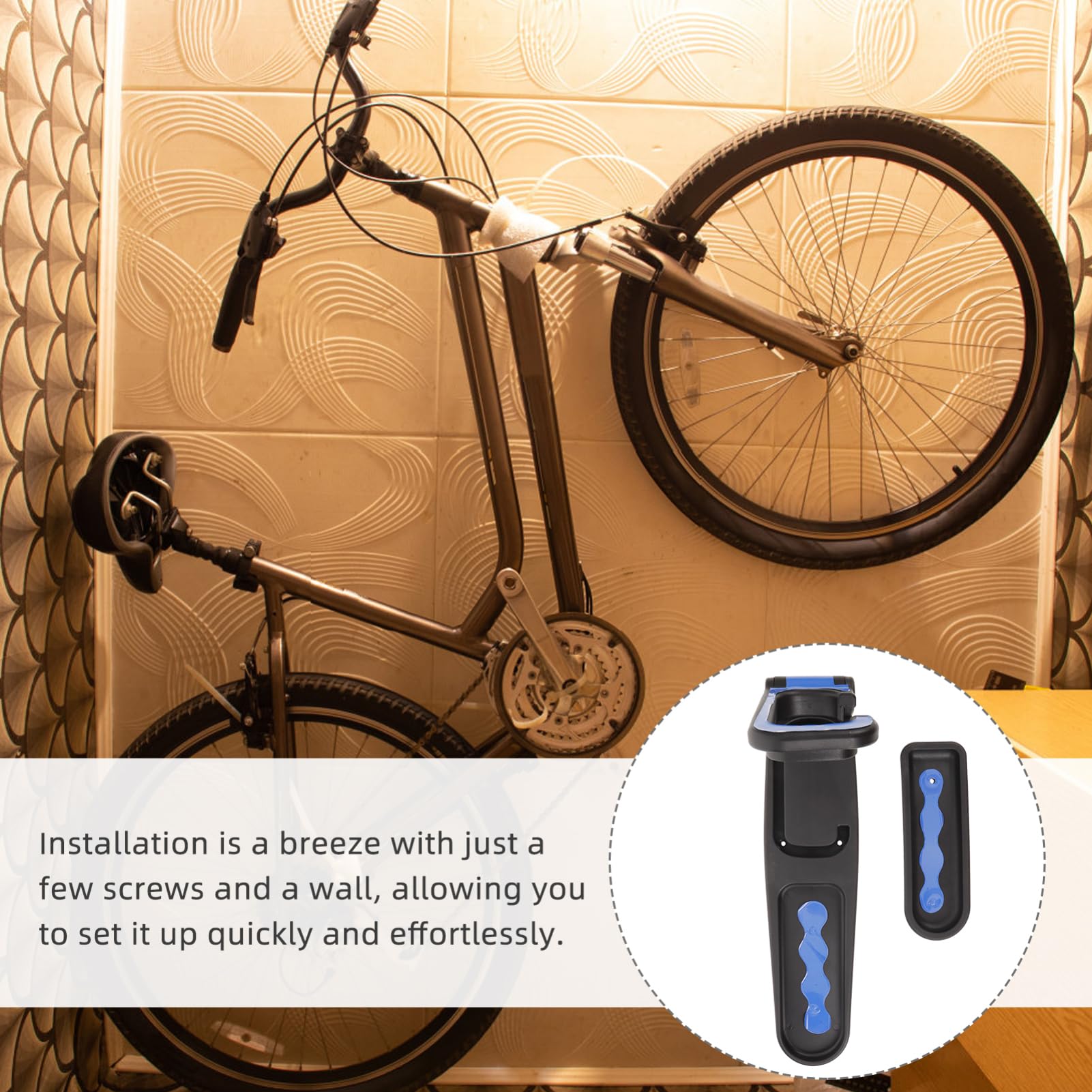 TOKIDNY Heavy Duty Bike Hooks for Wall Mount - Space Saving Bike Storage Hanger, Garage Bike Rack Organizer for Mountain, Road & Kids Bicycles - Perfect for Home, Garage & Apartment Organization