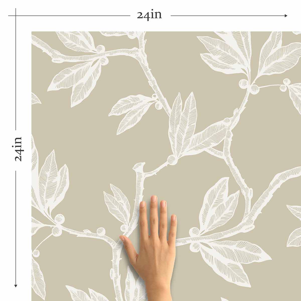 Grey Leaf Peel and Stick Removable Wallpaper 3075 - Self-Adhesive Decorative Wall Covering for Home & Office Decor - Perfect for Bedrooms, Living Rooms, and Accent Walls
