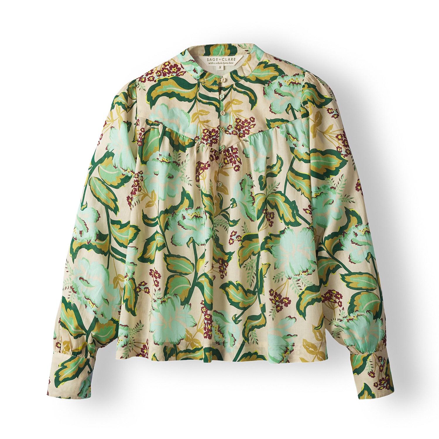Margot Blouse Women's Elegant Floral Print Tunic Top - Perfect for Office Wear, Casual Outings & Special Occasions