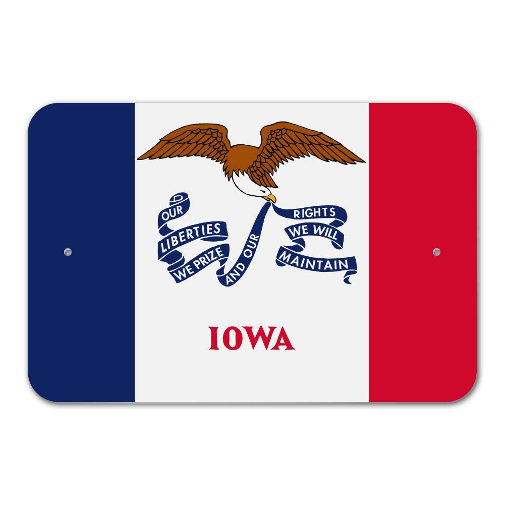 Iowa State Flag - Premium Quality Decorative Sign for Home, Office & Business - Perfect for Wall Decor, Gifts & Fan Showcase