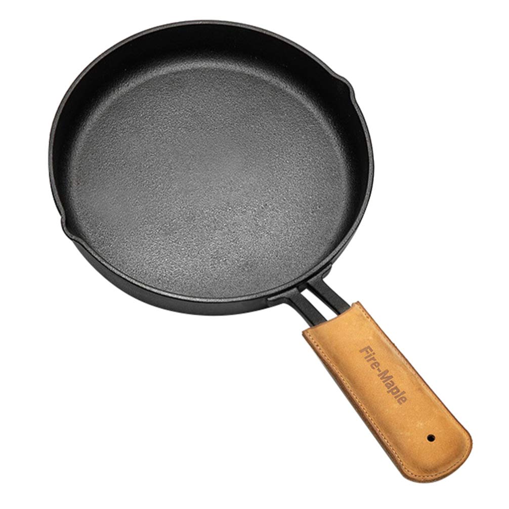 BESPORTBLE 12 Inch Cast Iron Skillet - Pre-Seasoned Nonstick Frying Pan & Grill Pan for Stovetop, Oven, Camping - Perfect for Indoor/Outdoor Cooking, BBQ, Steak, Pancakes & More