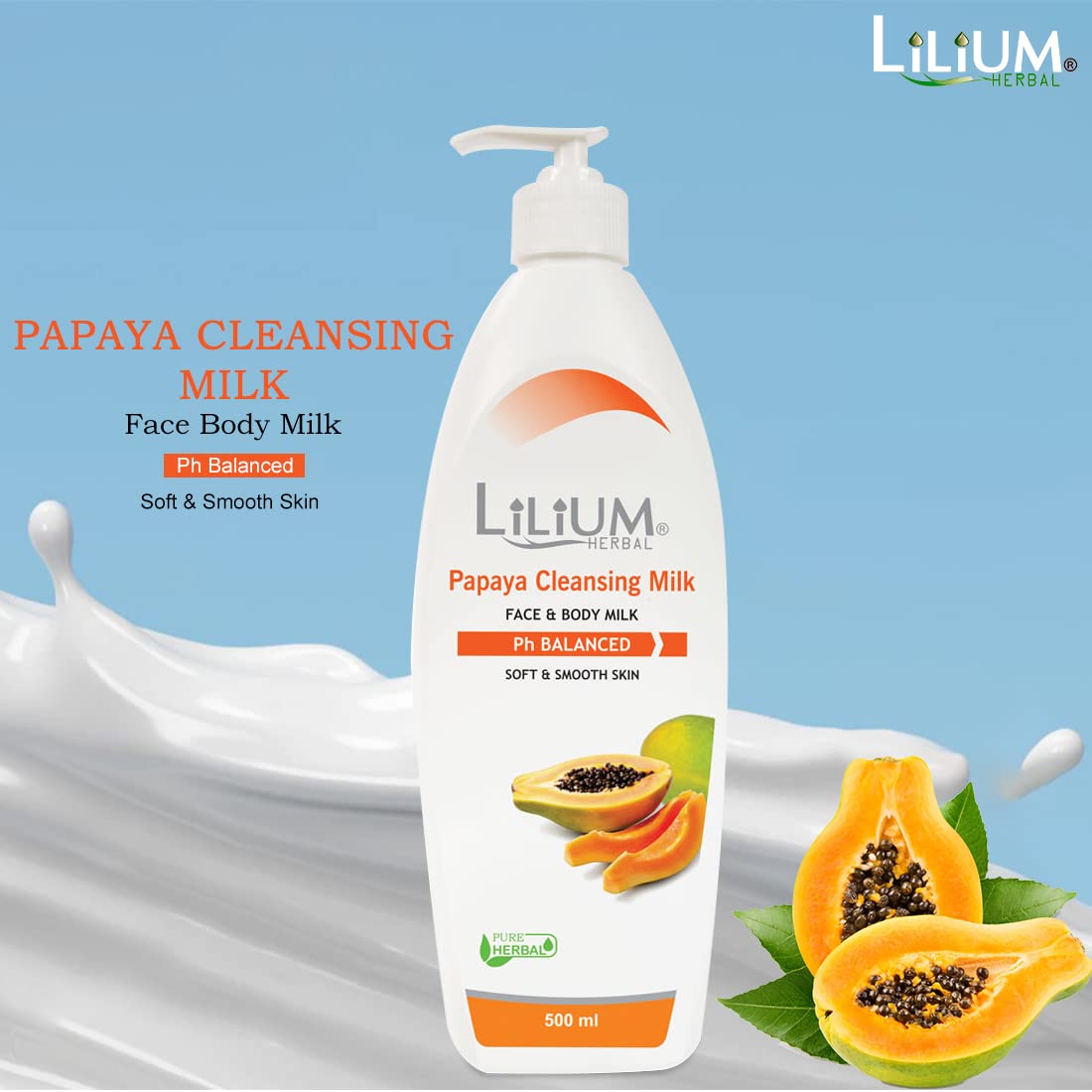 Lilium Fruit Facial Kit with Papaya Cleansing Milk - 2500gm | Soothing Moisturizer for Balanced Skin | Reduces Dark Spots & Acne with Natural Fruit Extracts | Promotes Healthy Glowing Skin for Men & Women | Perfect for Daily Skincare Routine & Spa Treatments