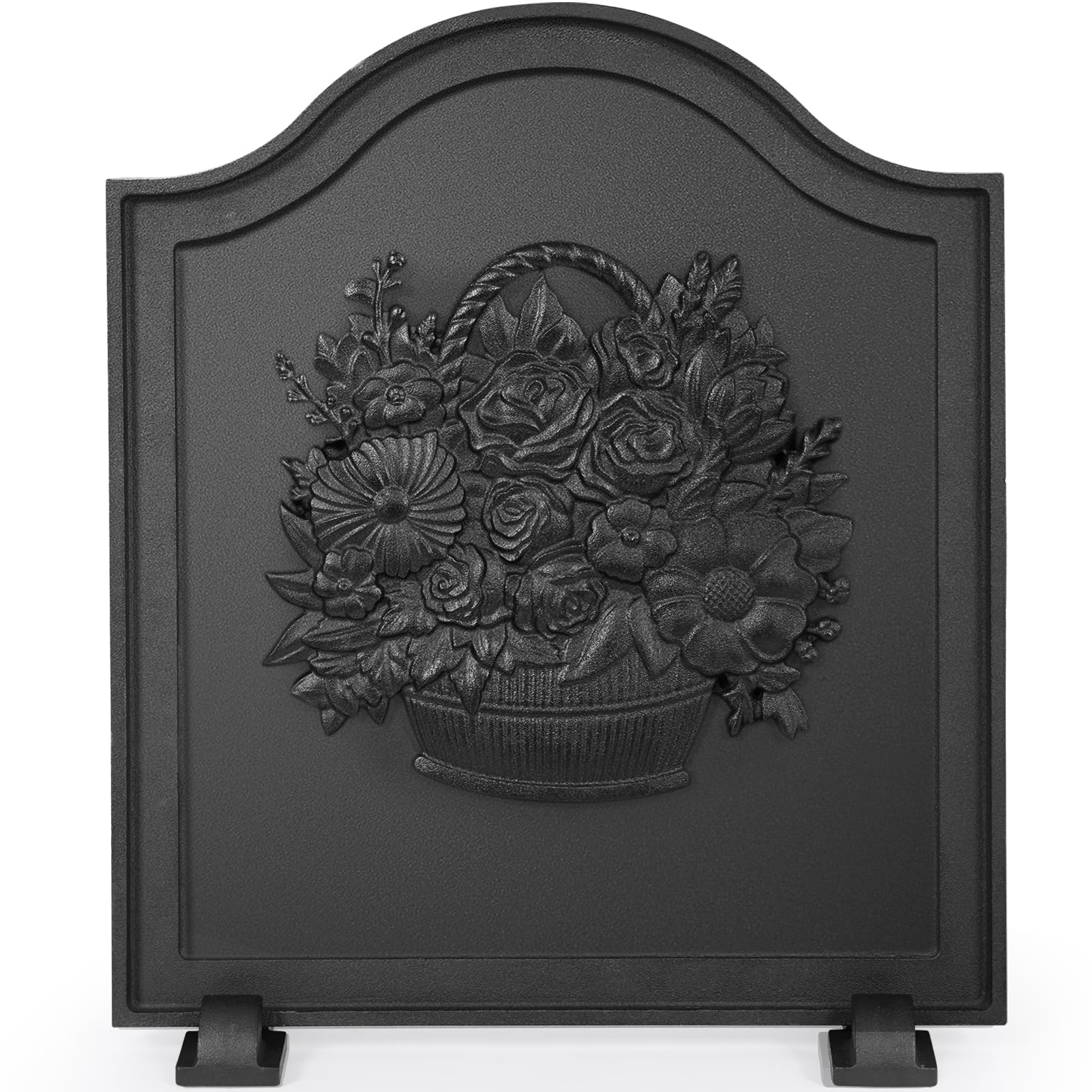 Cast Iron Fireback with Feet - 20