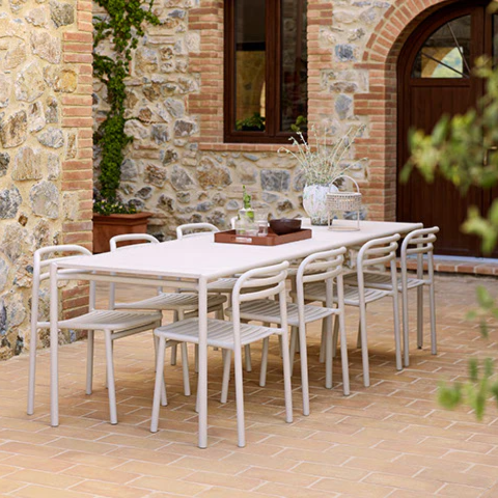 Bliss Outdoor Dining Table with 2 Armless Chairs - Patio Furniture Set for Garden, Backyard & Poolside Dining | Weather-Resistant & Durable