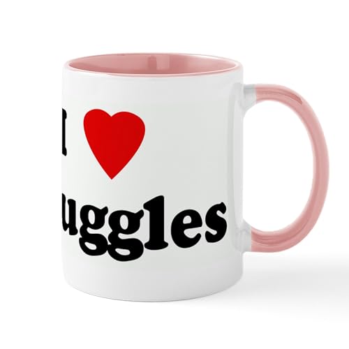 White/Pink Inside - I Love Snuggles Mug