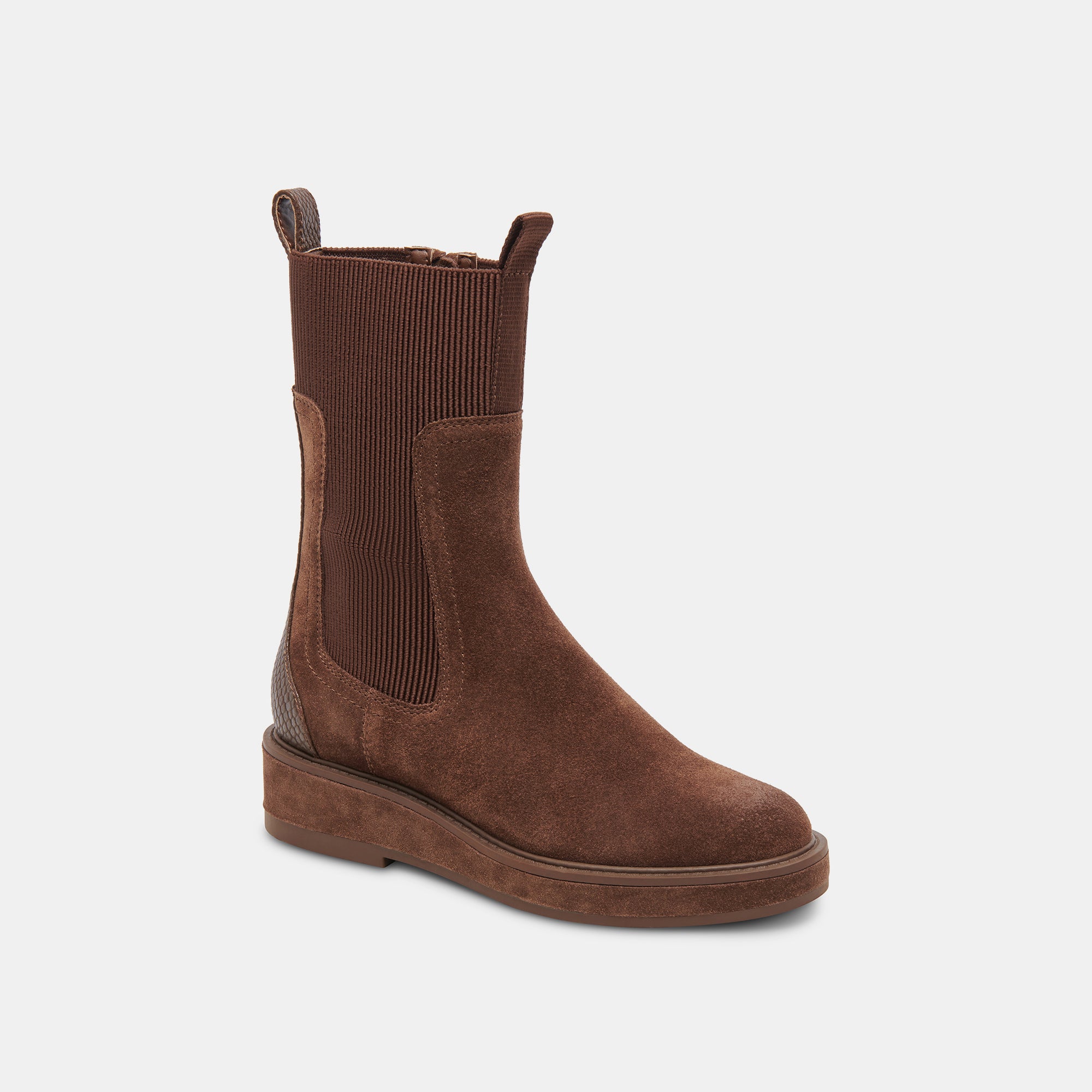 ELYSE H2O Wide Calf Boots in Cocoa Suede - Waterproof Winter Boots for Women, Comfortable & Stylish Rain Boots for Outdoor, Work or Casual Wear