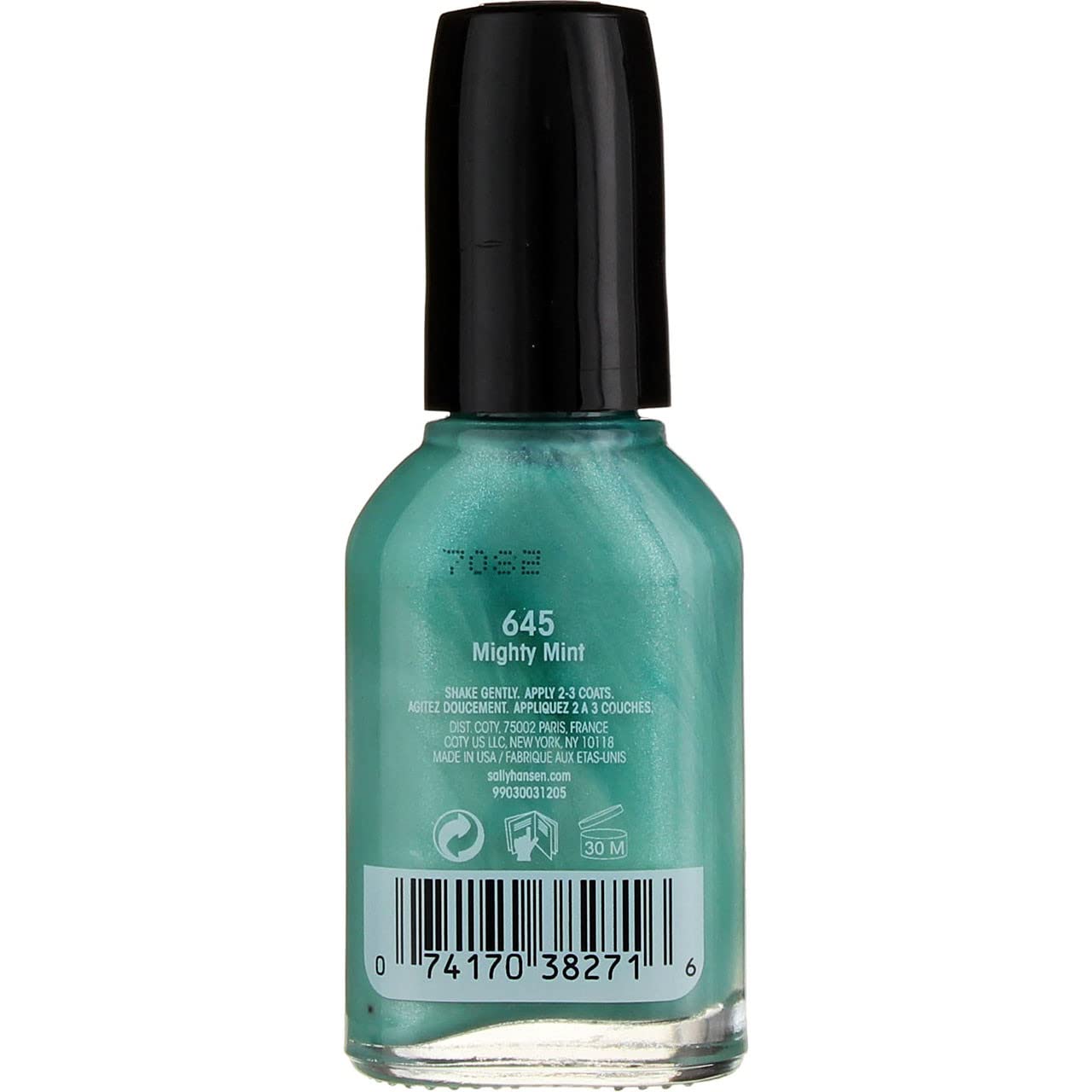 Sally Hansen Hard As Nails Nail Polish - Mighty Mint Green Color, 0.45 Fl Oz - Strengthens & Protects Nails for Salon-Quality Manicures at Home or On The Go