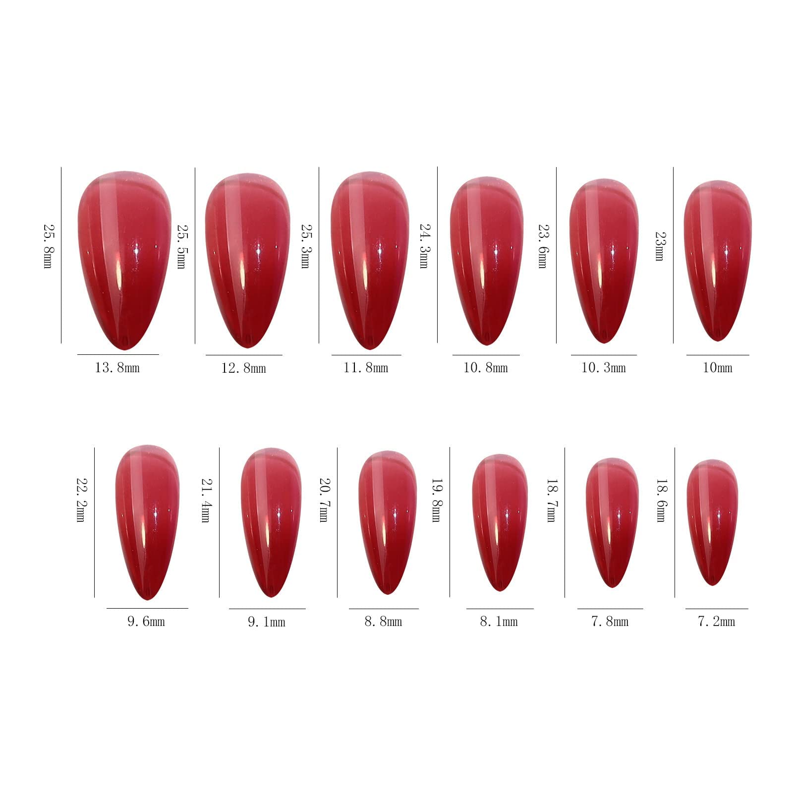 CHANGAR 576PCS Medium Almond Press on Nails - Matte Acrylic Fake Nails Set with 24 Solid Colors | Full Cover Short Stiletto False Nails for DIY Nail Art | Perfect for Parties, Weddings, and Everyday Wear