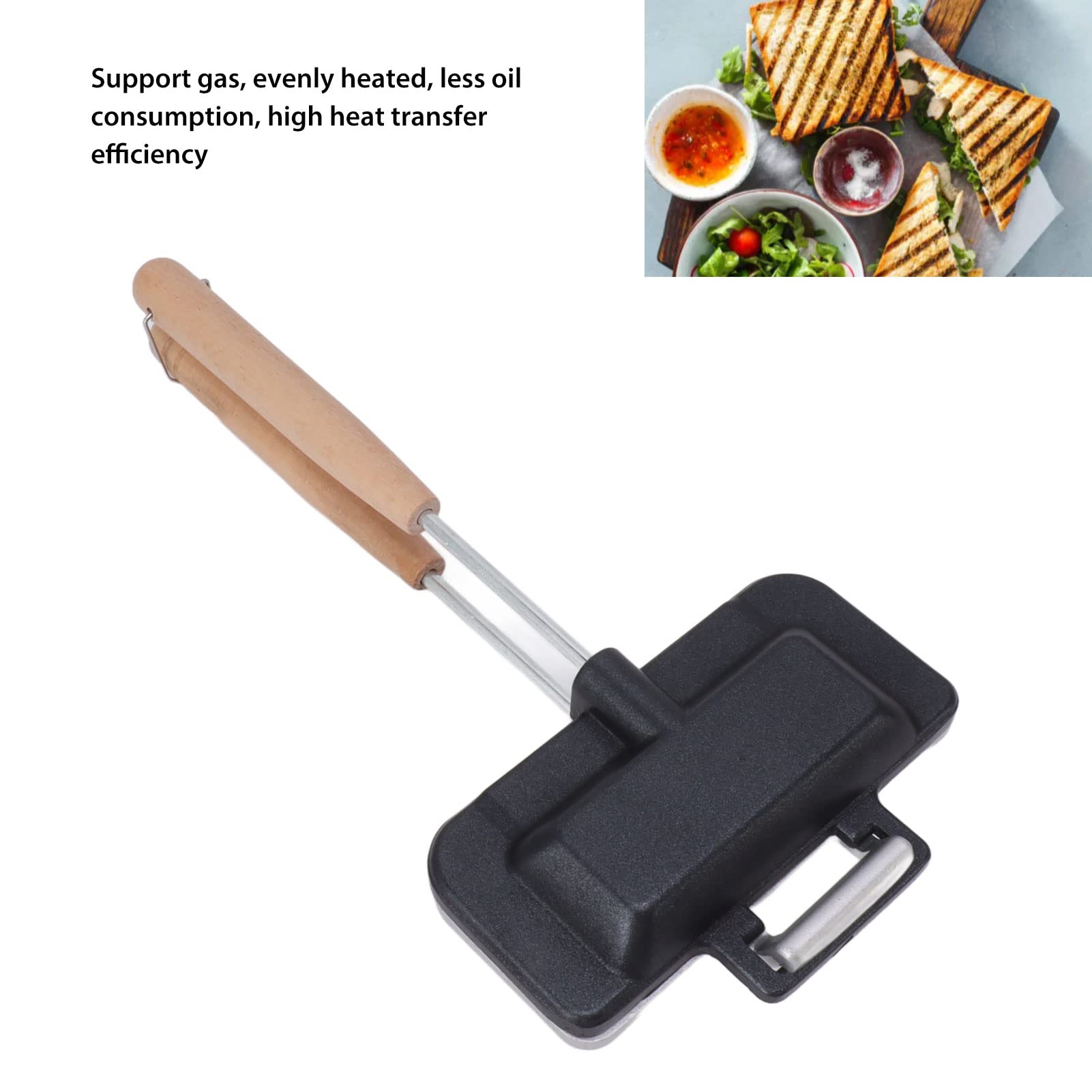 Nonstick Double Sided Sandwich Maker & Grilled Cheese Pan - Breakfast Skillet for Pancakes, Frittatas, Toast - Perfect for Quick Meals, Camping & Family Breakfasts