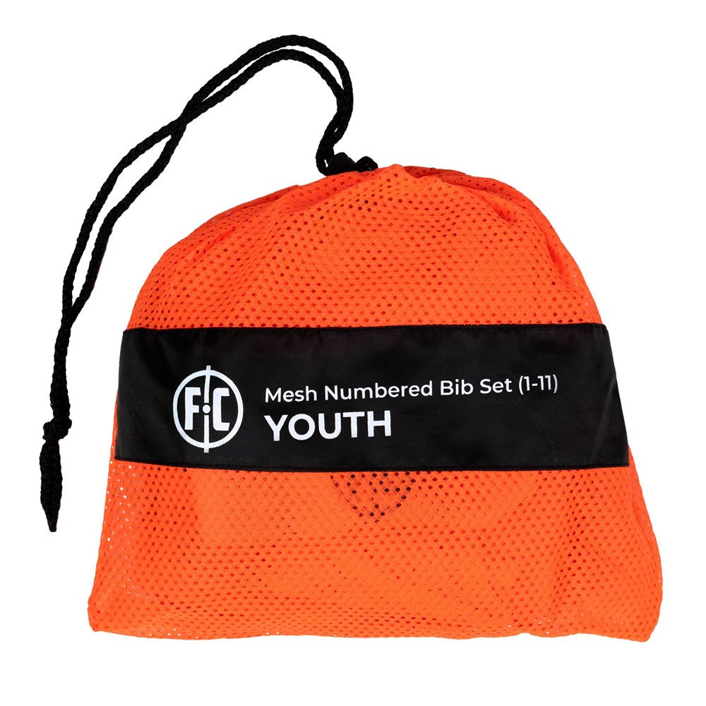 FC Mesh Numbered Training Bib Set - Youth Soccer Practice Vests (Orange) - Perfect for Team Drills, Scrimmages & Sports Training