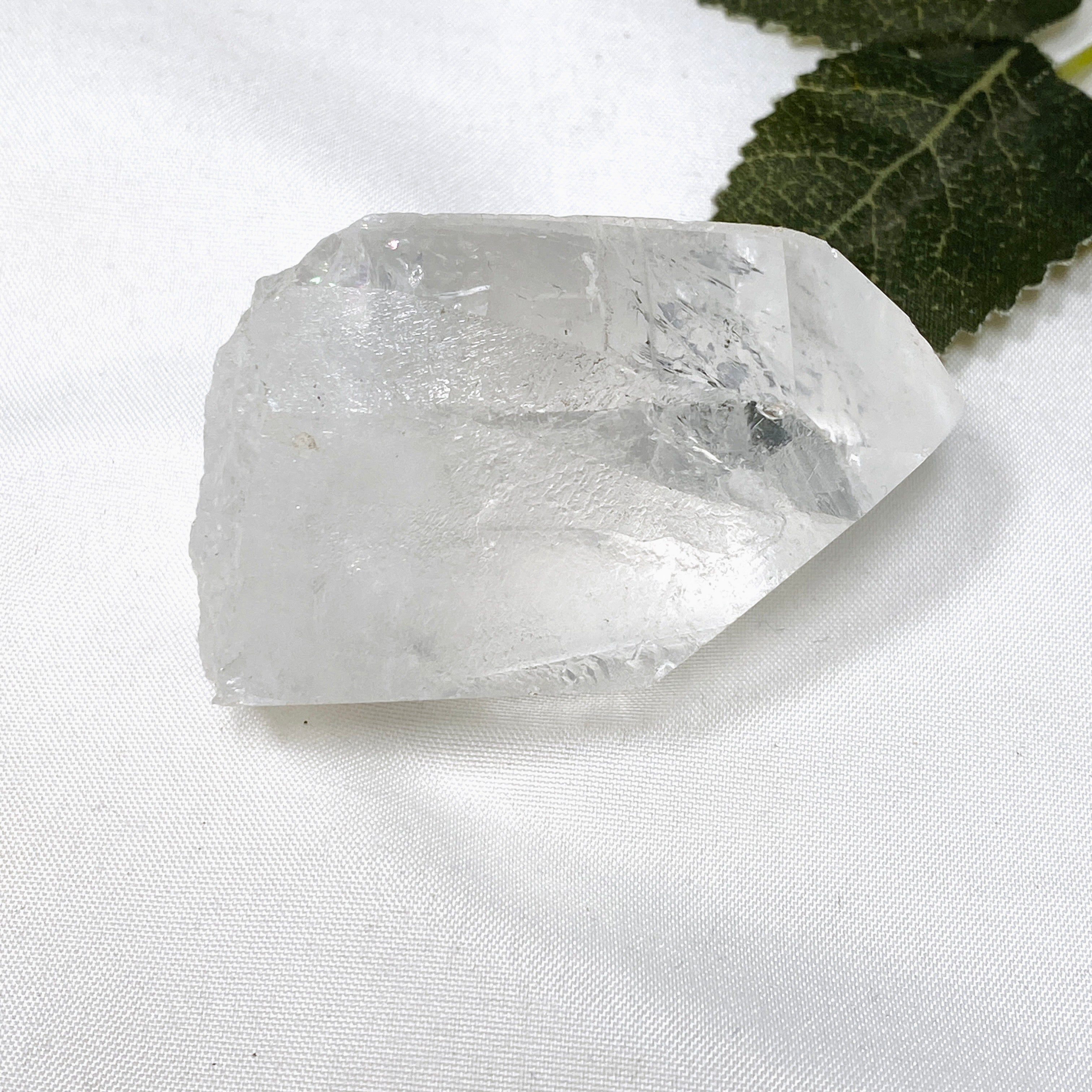 Natural Clear Quartz Semi-Polished Point Stone - Healing Crystal for Meditation, Reiki, and Home Decor - CQCP02