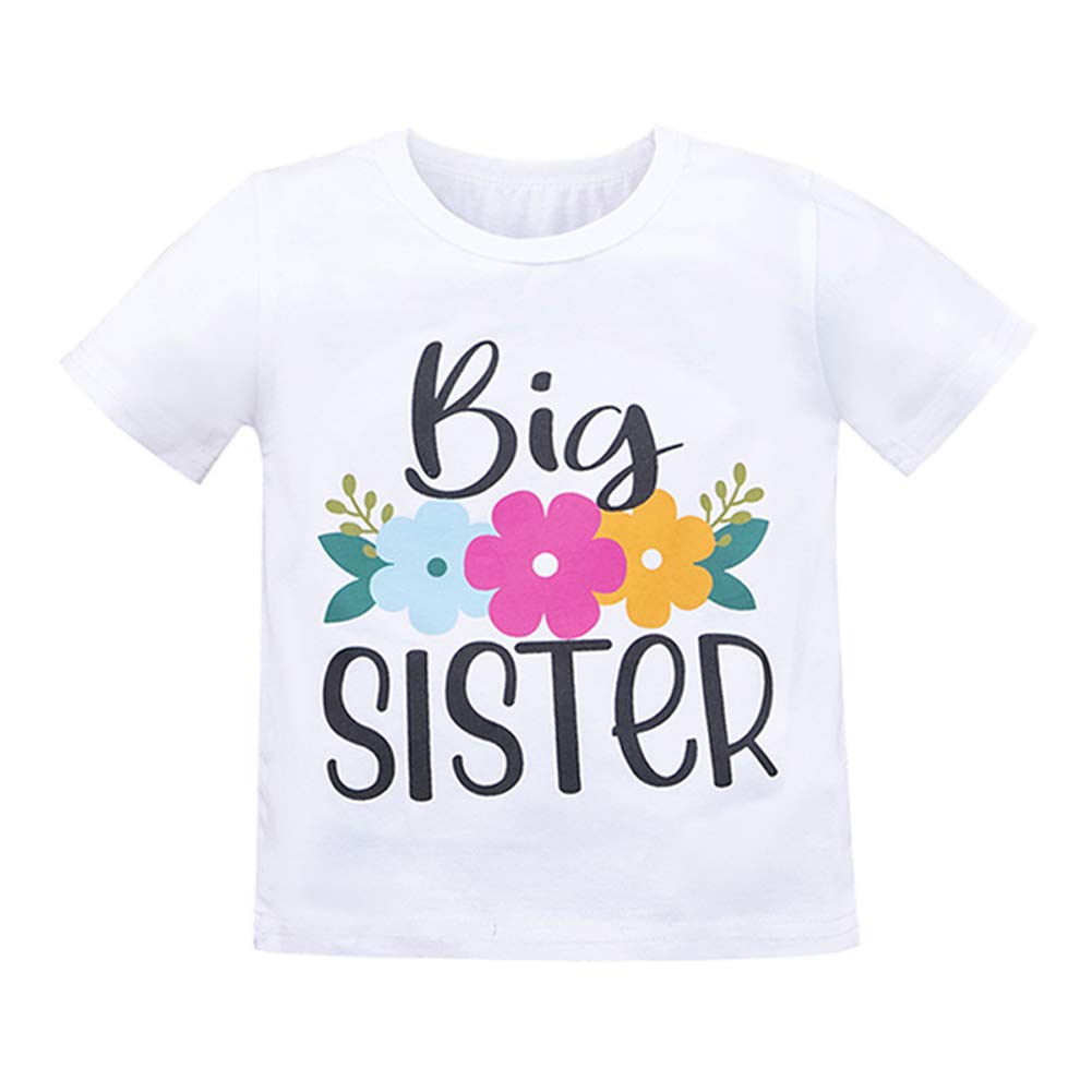 Big Sister Little Sister Matching Outfits - Cute Coordinating Shirts & Bodysuits for Newborn, Baby, Toddler & Kids - Perfect Sibling Gift Set for Family Photos, Holidays & Special Occasions