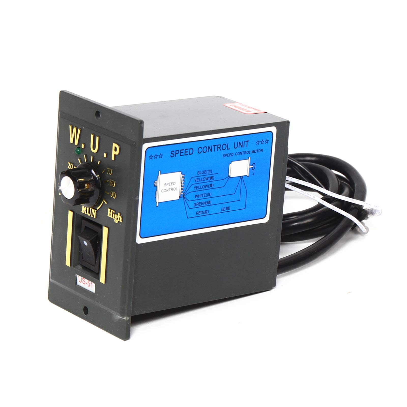 110V 90W 50K High Torque AC Gear Motor - Single Phase 21Nm Electric Gear Reducer with 0-27 RPM Speed Controller | Perfect for Conveyor Systems, Packaging Machines & Industrial Automation Equipment
