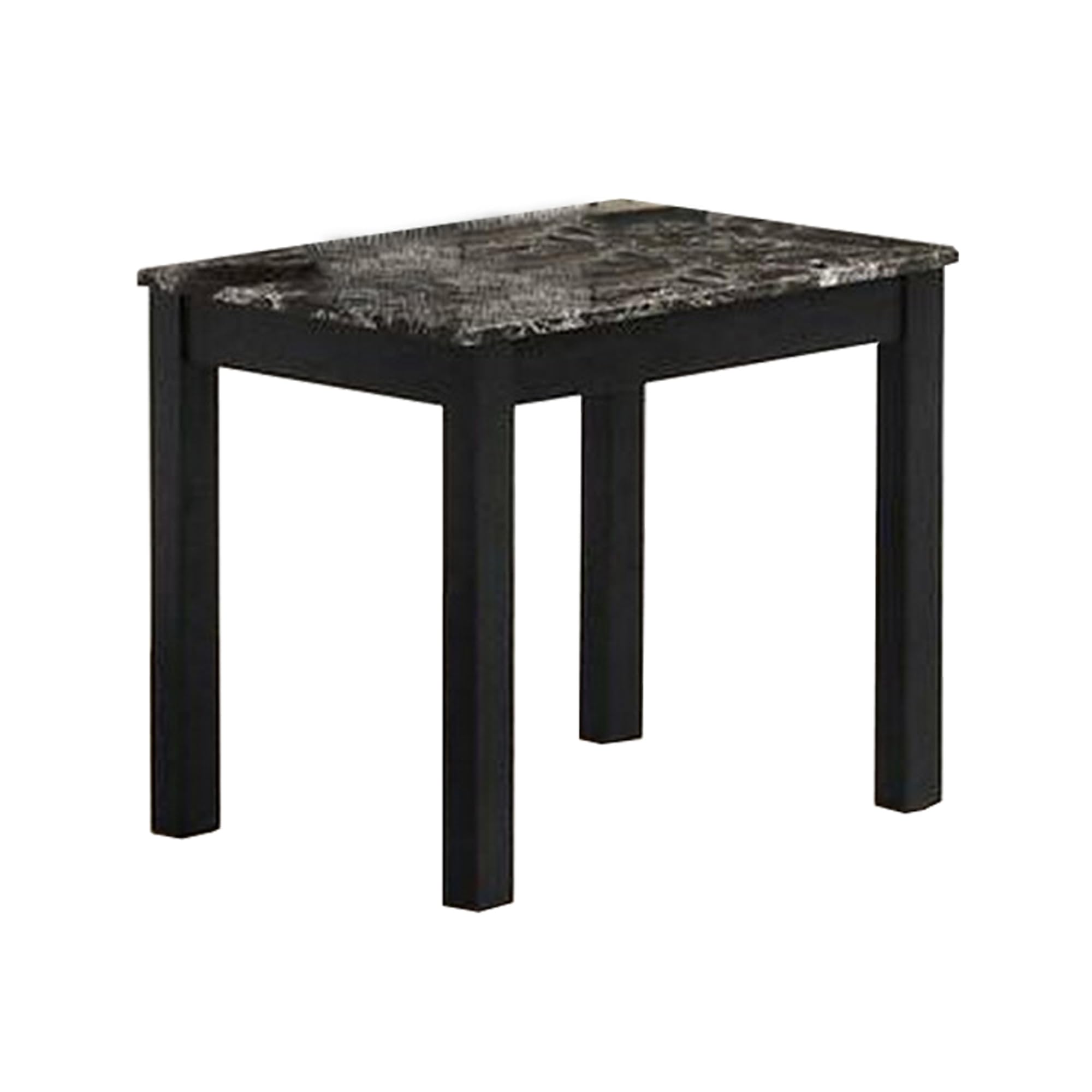 Benjara 3-Piece Coffee Table Set with Faux Marble Top - Black End Tables for Living Room, Modern Side Tables for Sofa & Lounge Furniture