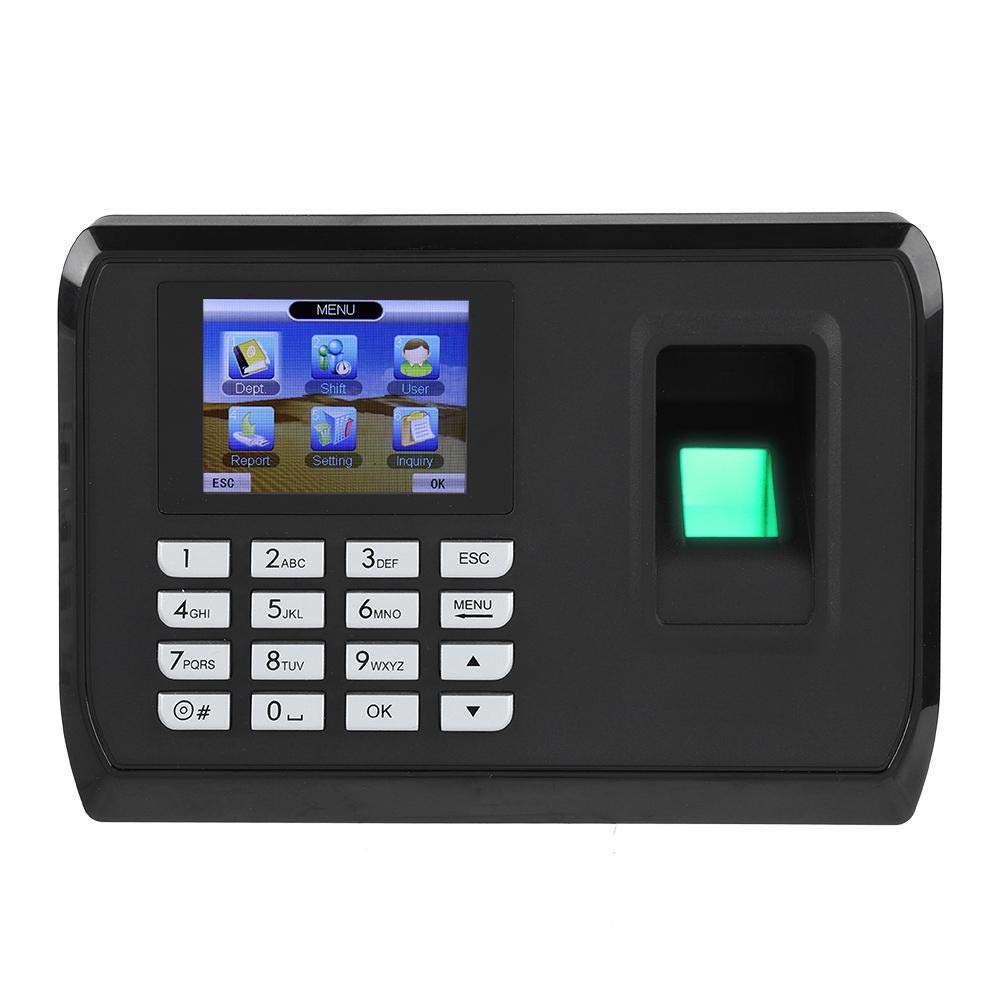 Biometric Fingerprint Time Clock with TFT Screen - Employee Attendance Recorder & Access Control System for US Businesses | Ideal for Offices, Warehouses, and Retail Stores