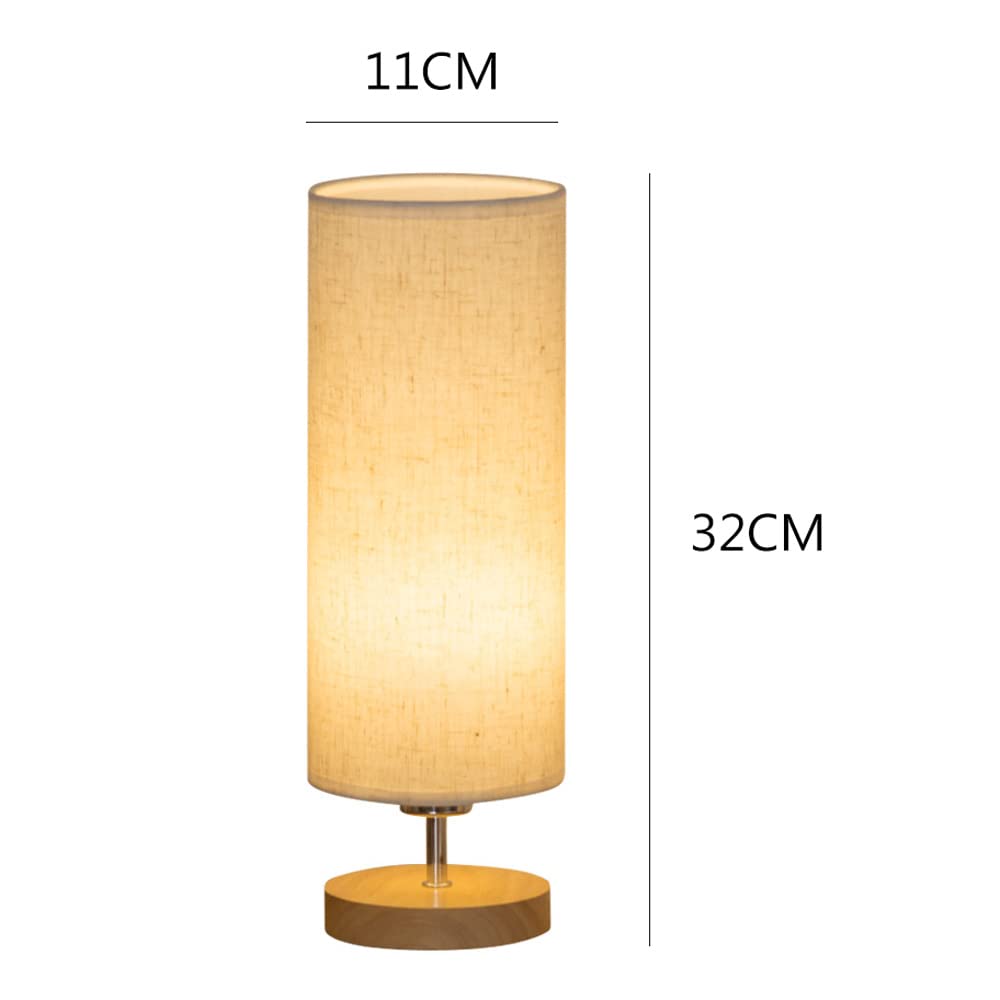 Modern Nightstand Lamp with Beige Linen Shade - Bedside Table Lamp for Bedroom, Living Room & Office - Adjustable Desk Lamp with Soft Lighting for Reading, Nursing & Relaxation